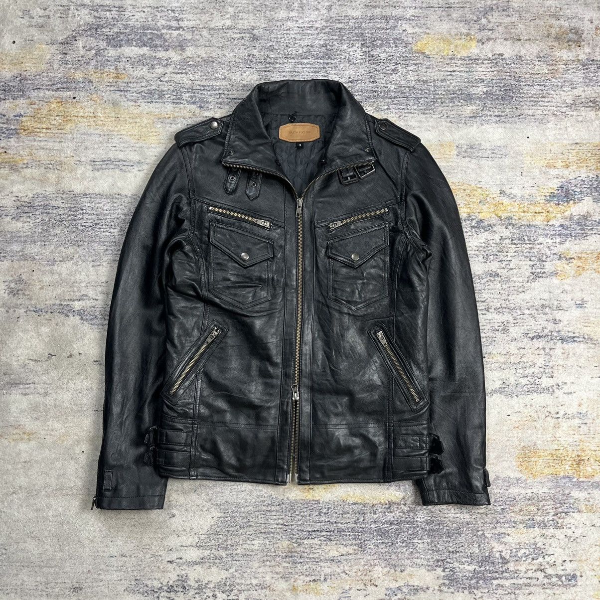 サイズ5❗️ jackrose double zip leather jkt Jackrose riders leather jacket double zipper