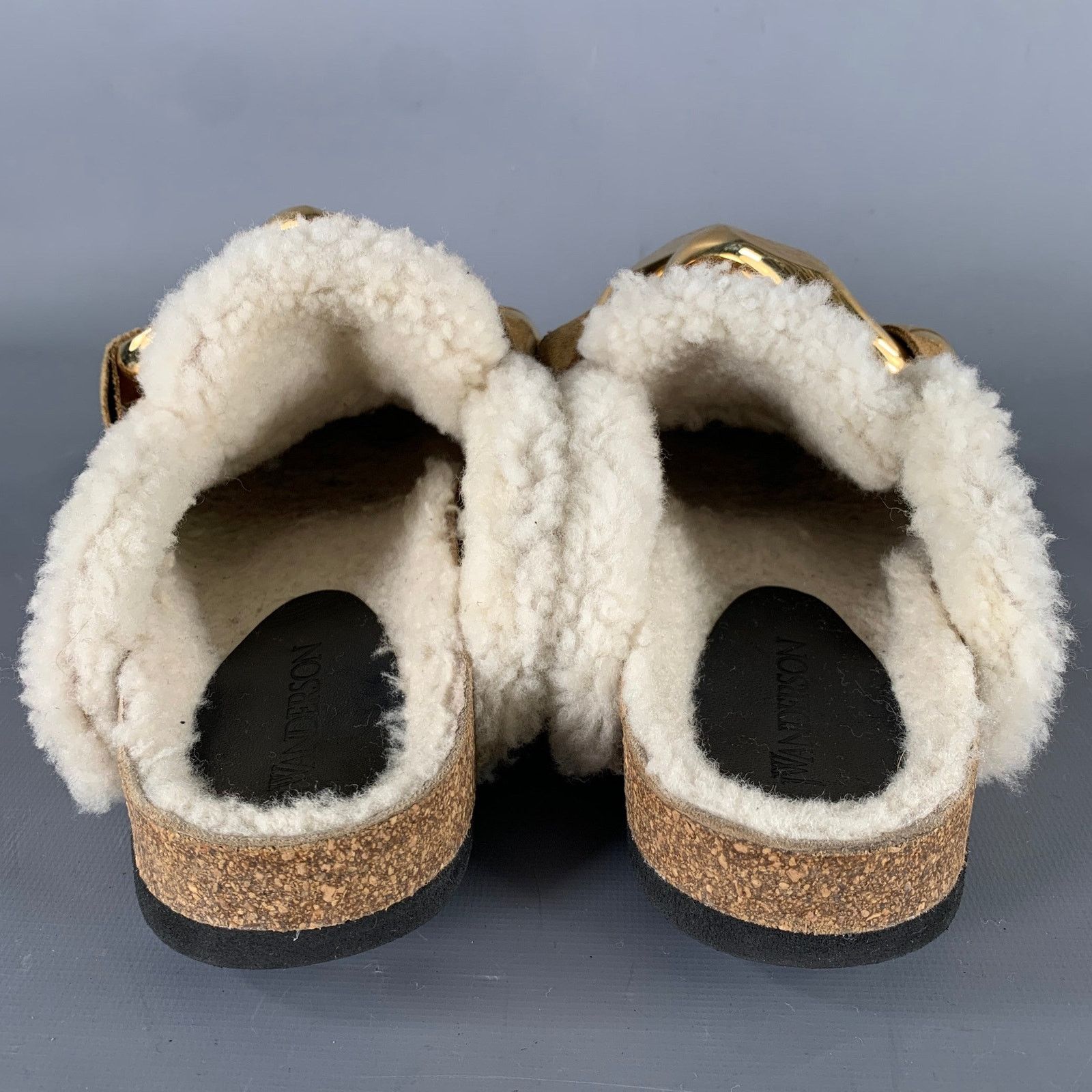 JW Anderson JW ANDERSON Size 6 Tan Gold Suede Mules Flats Size US 6 / IT 36 - 3 Thumbnail