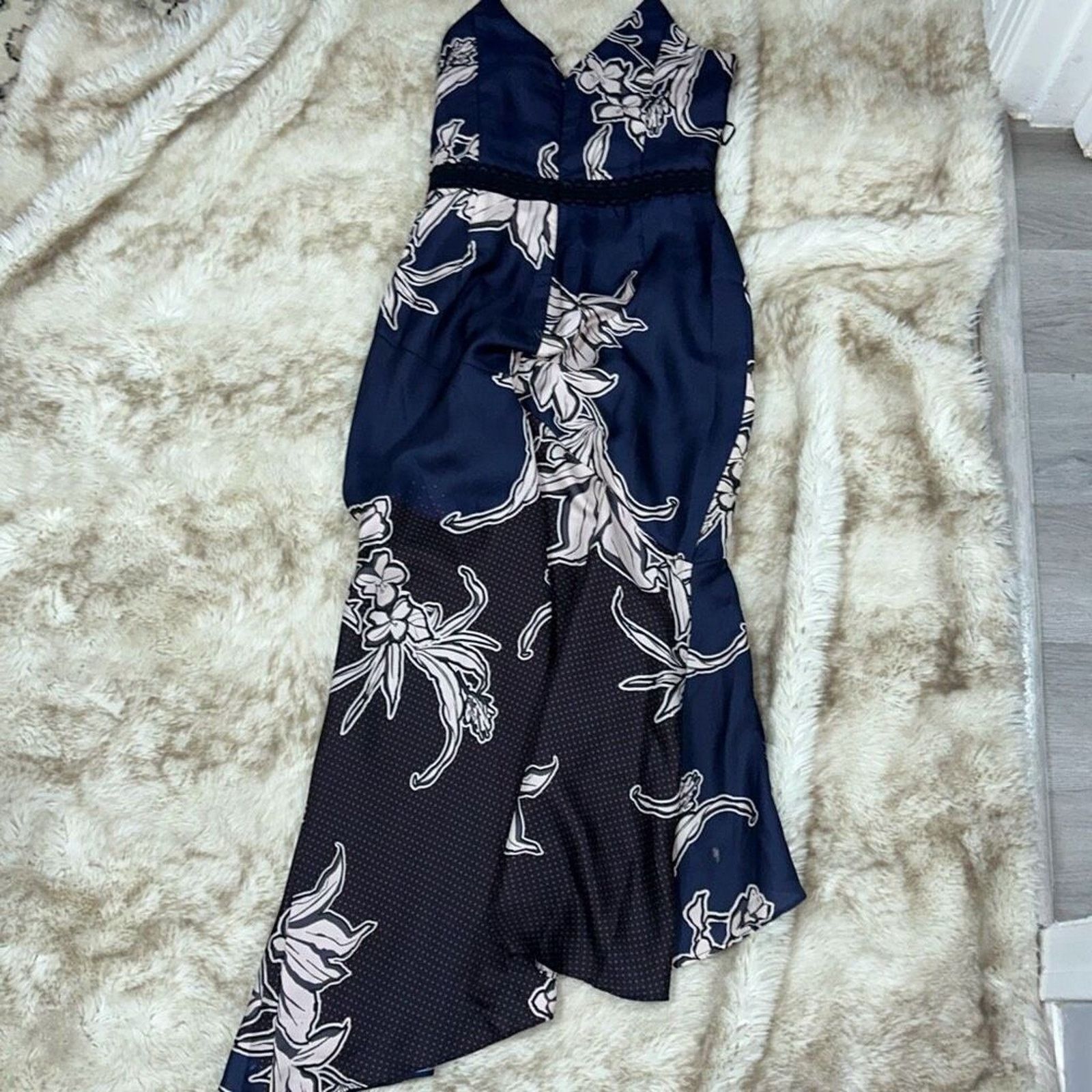 Other Harlyn modern floral patchwork v-neck mermaid gown | Sz M Size M / US 6-8 / IT 42-44 - 7 Thumbnail