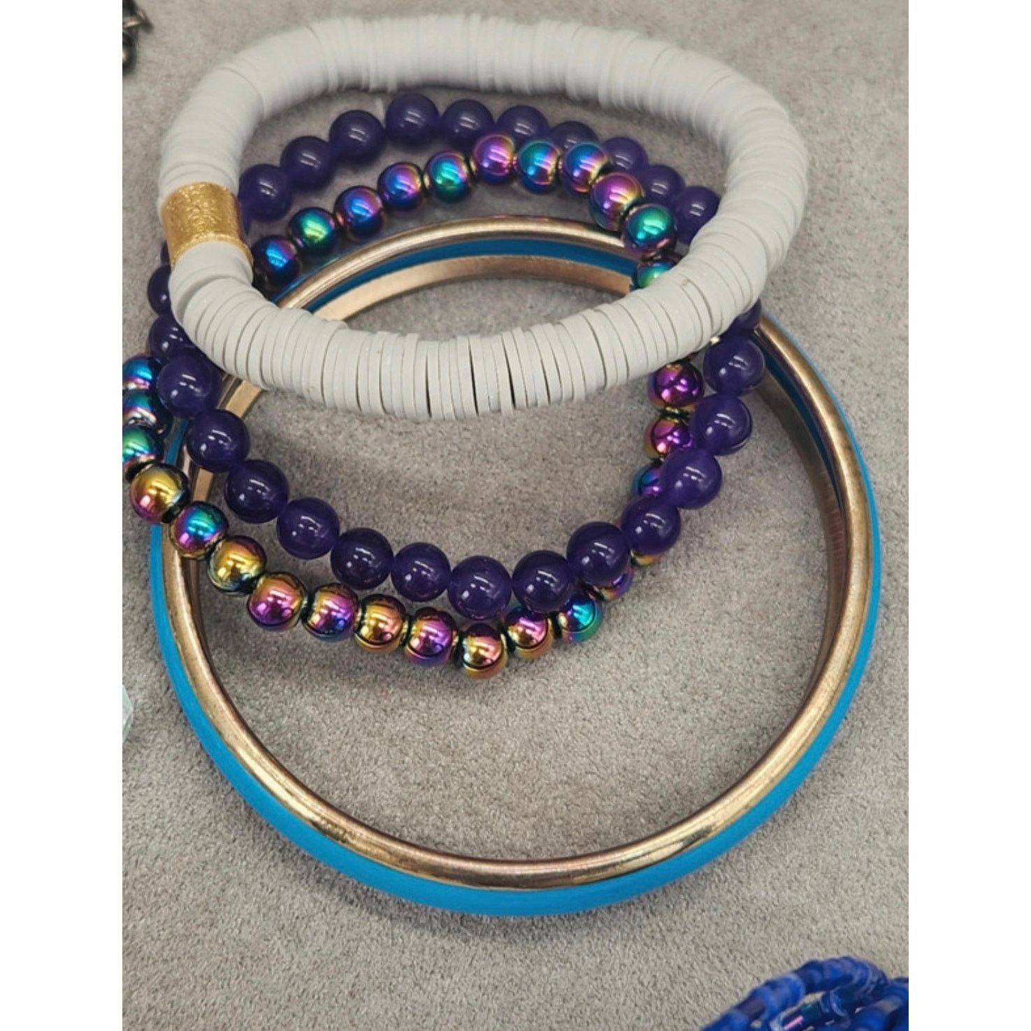 Other Lot of 12 costume jewelry boho Blue White Silver Tone Bundle Size ONE SIZE - 4 Thumbnail