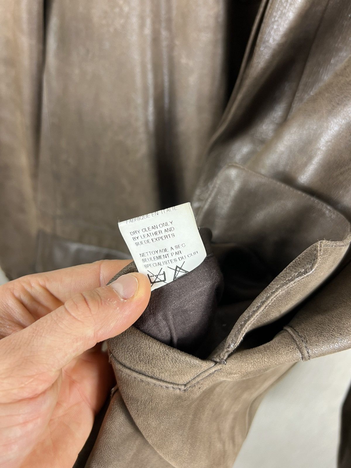 Kenzo Vintage Kenzo leather long coat distressed jacket Size US XL / EU 56 / 4 - 25 Thumbnail