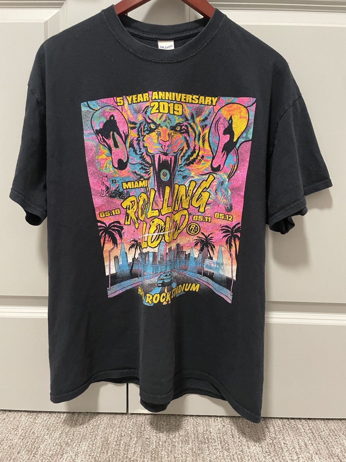 Vintage 2019 5 Year Anniversary Rolling Loud Miami Tee Size US L / EU 52-54 / 3 - 1 Thumbnail