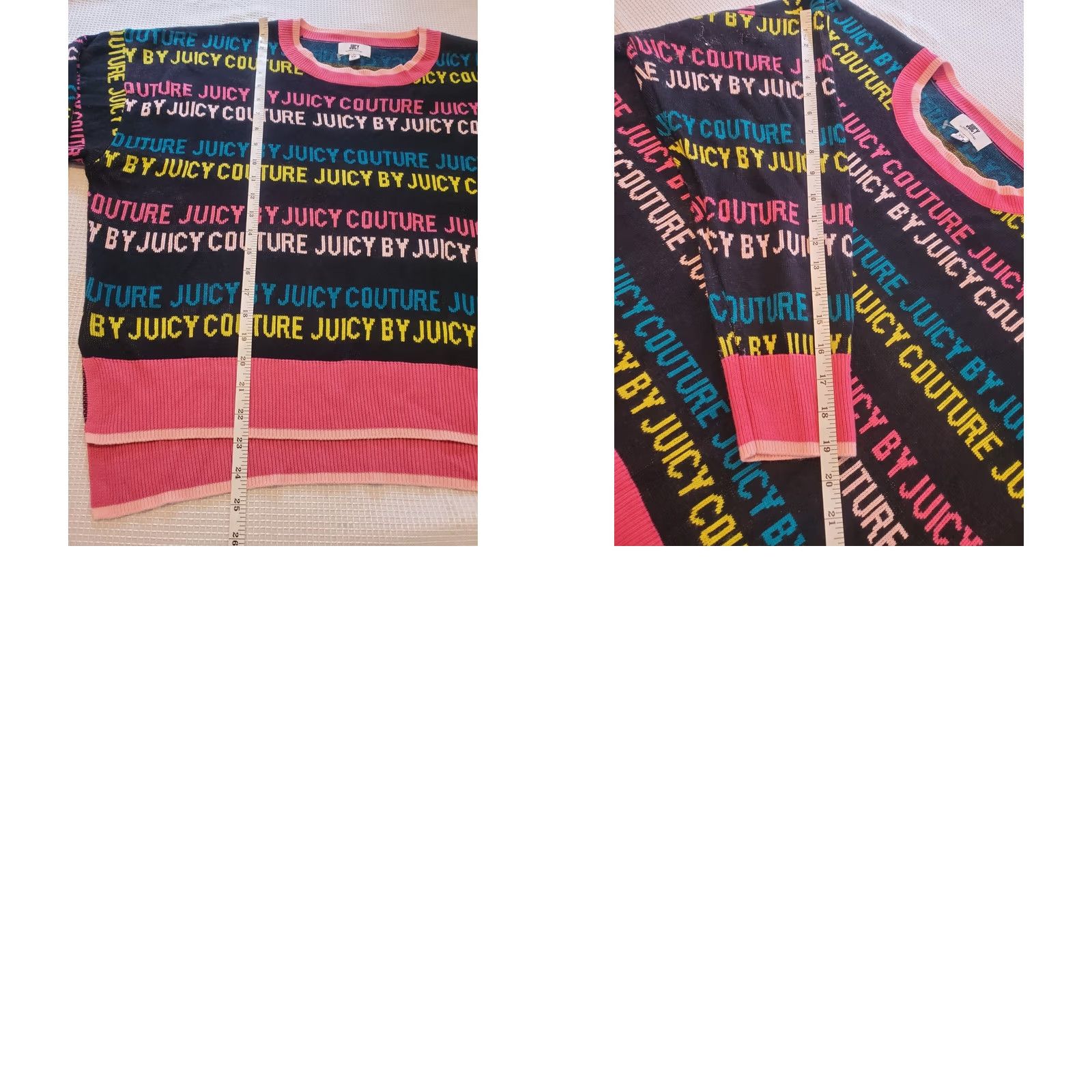 Juicy Couture Juicy Couture Sweater Womens XXL Y2K Rainbow Logo Boxy Knit Pullover Multicolor Size XXL / US 16-18 / IT 52-54 - 8 Thumbnail