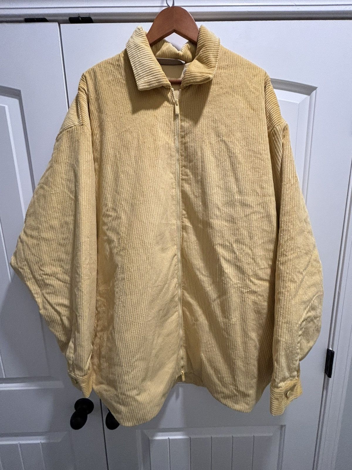 image of Essentials Corduroy Shirt Jacket in Yellow, Men's (Size Large)