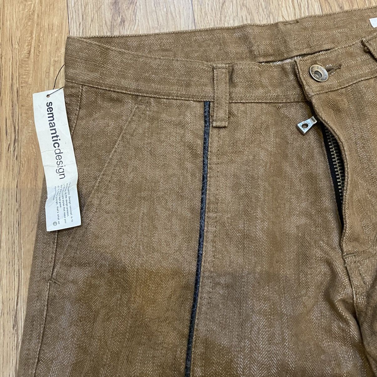 Tornado Mart 2000s NWT Semantic Design Flare Back Zip Pocket Denim Pants Size US 28 / EU 44 - 6 Thumbnail