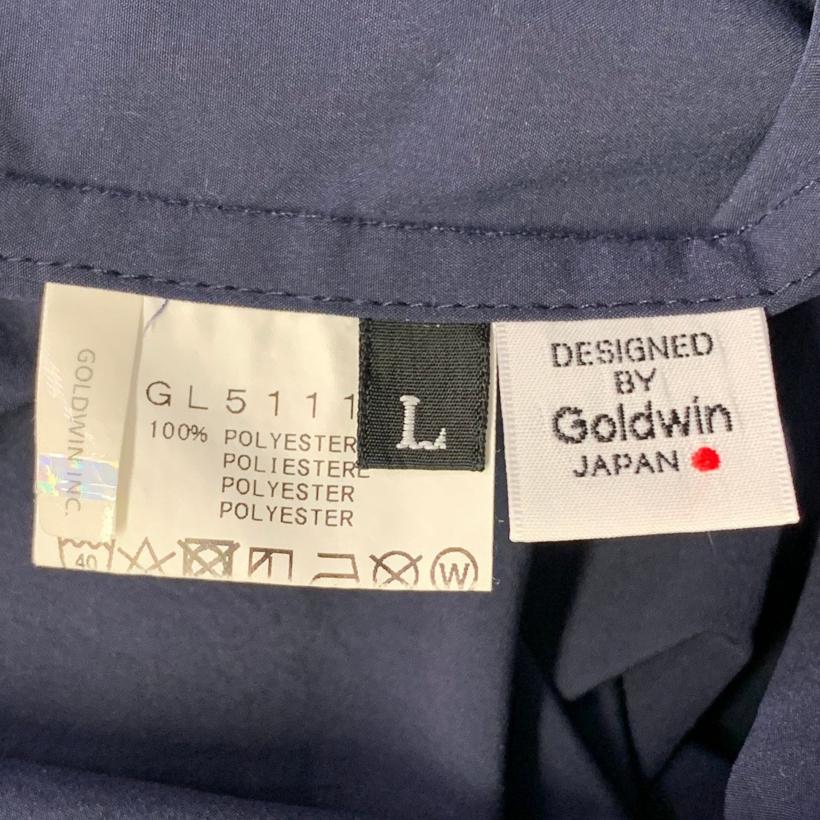 Goldwin Size L Navy Polyester One Pocket Snaps Short Sleeve Shirt Size US L / EU 52-54 / 3 - 5 Thumbnail