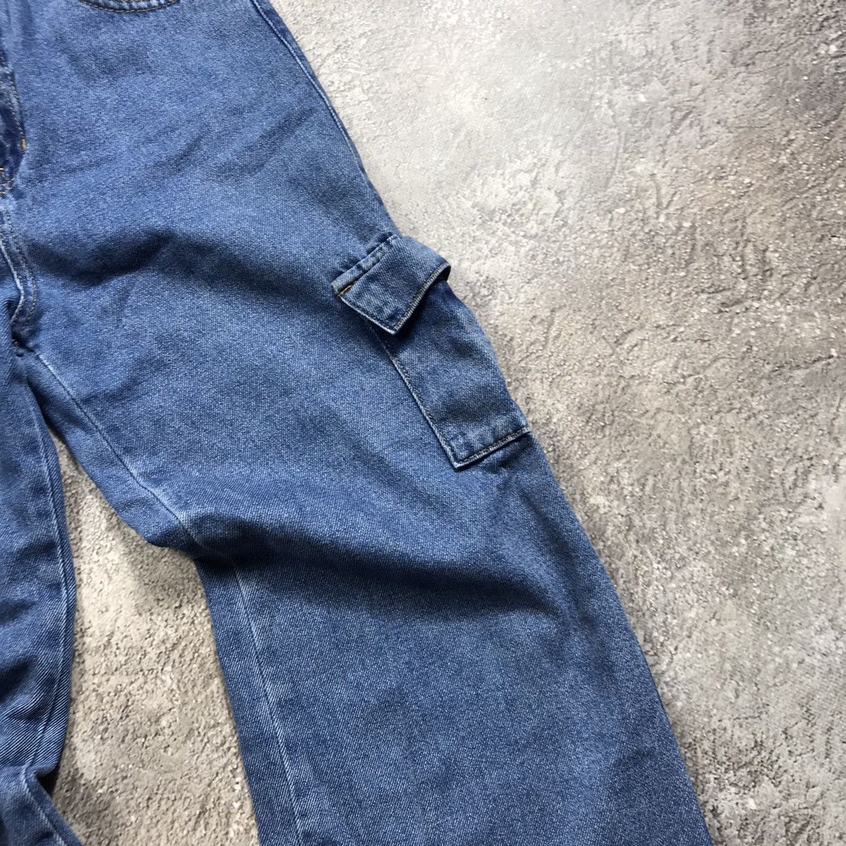 Vintage Vintage 90s Baggy Cargo Jeans Washed Blue Skate Streetwear 2 Size 26" / US 2 / IT 38 - 4 Thumbnail