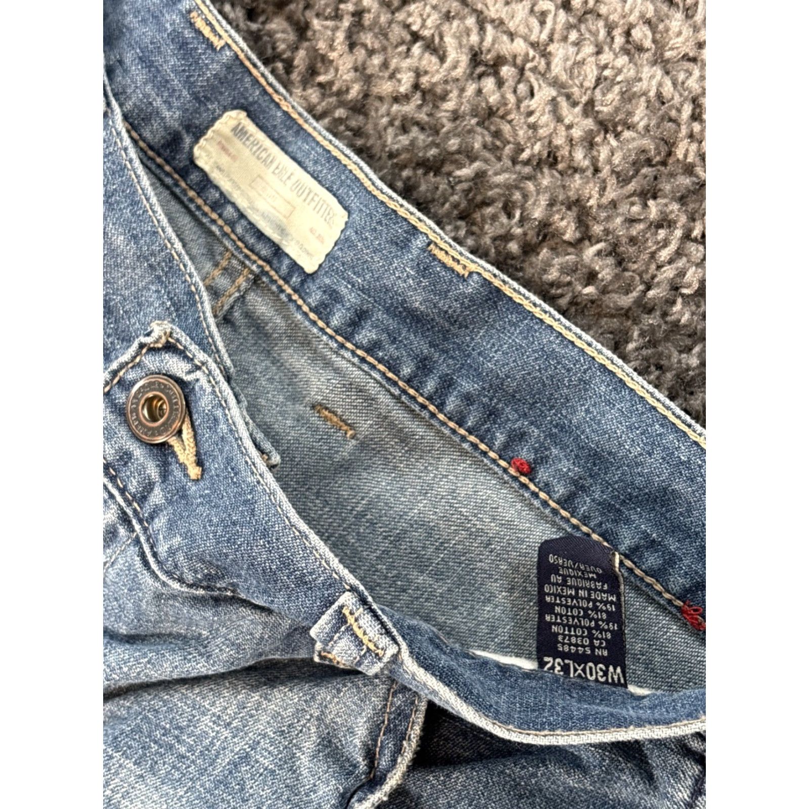 American Eagle Outfitters VINTAGE American Eagle Carpenter Jeans Mens 30x30 Baggy Skater Workwear Y2K Size US 30 / EU 46 - 7 Thumbnail