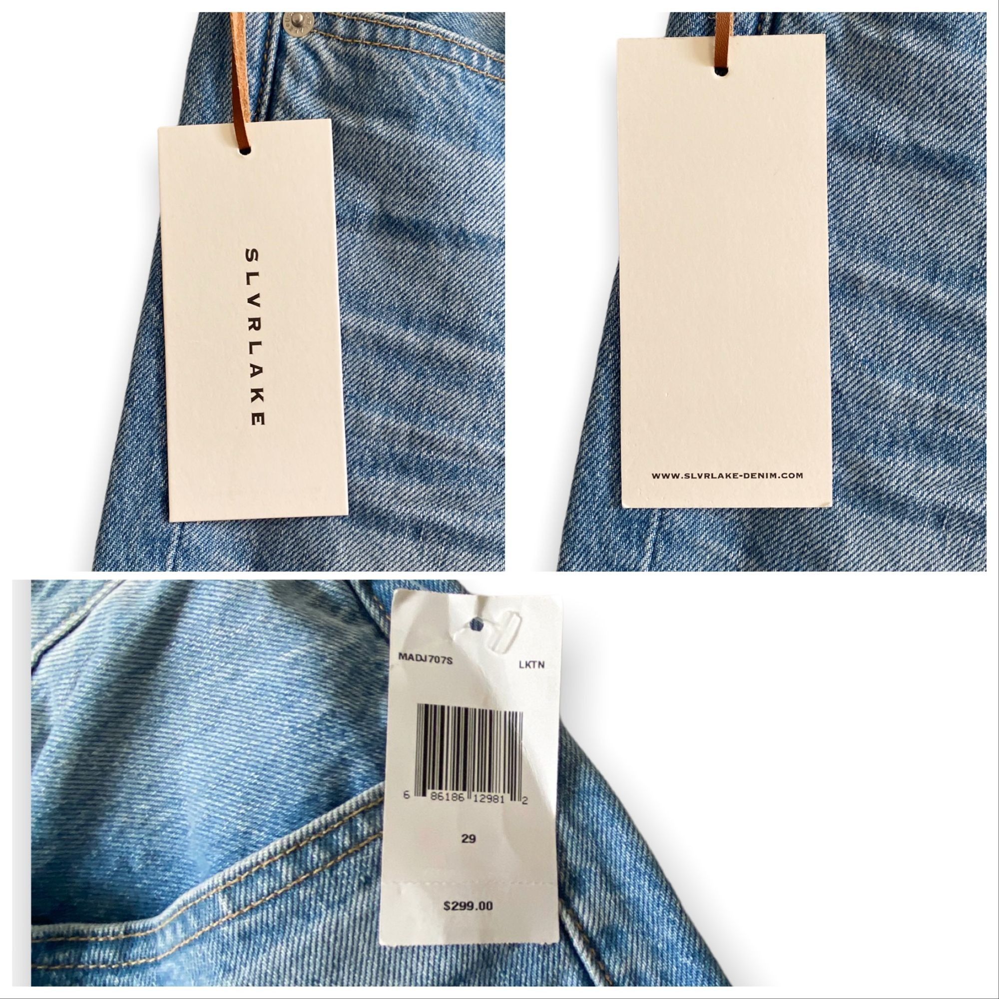 SLVRLAKE NWT SLVRLAKE Madison Wide Leg Cropped Jeans, Size 29 Size 29" - 4 Thumbnail