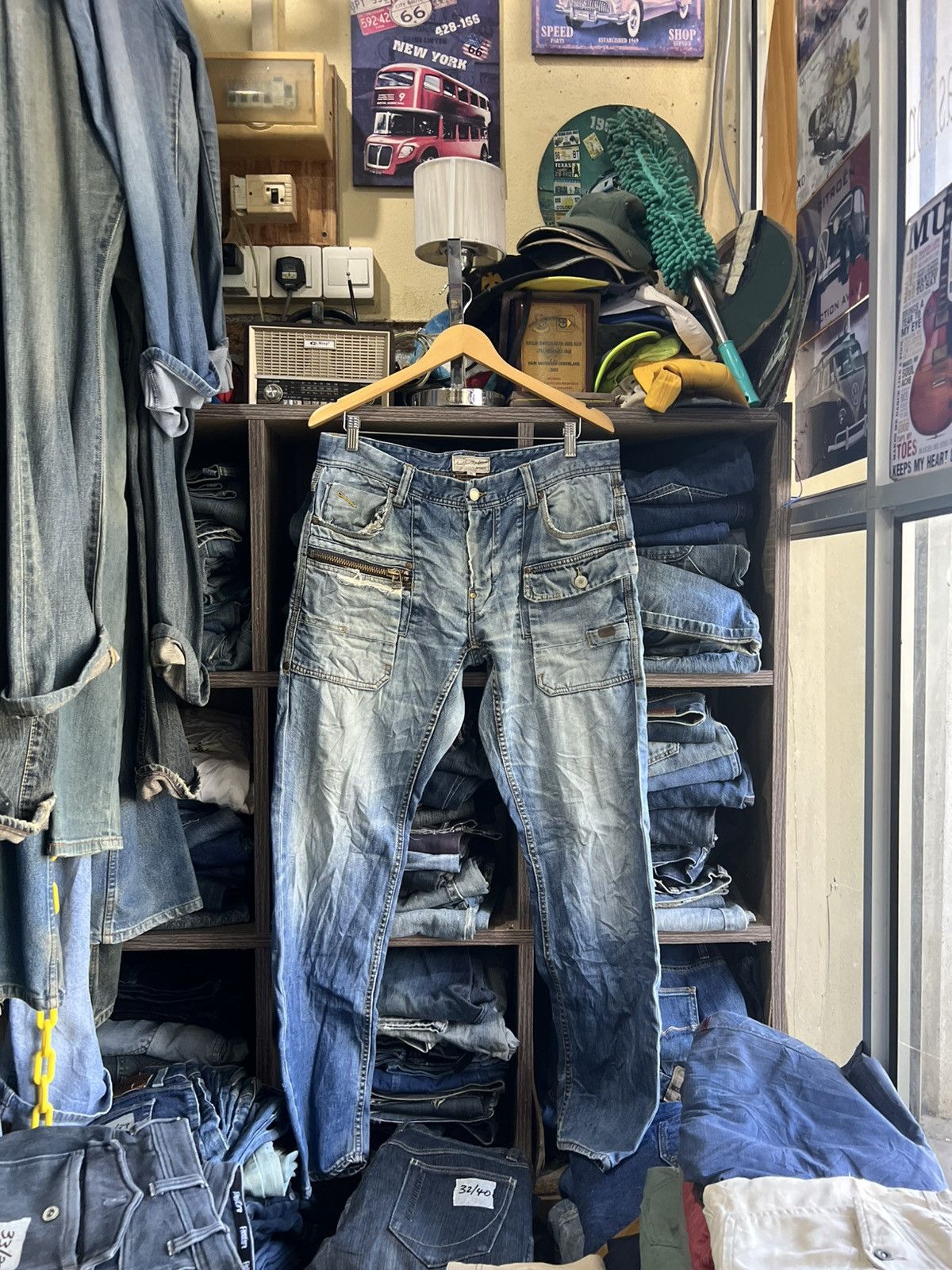 Avirex 🔥Rare Avirex Distressed Denim Size US 35 - 1 Thumbnail