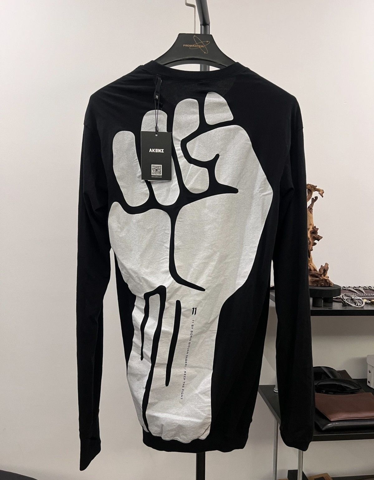 11 By Boris Bidjan Saberi 11ByBBS Double-Layer Reversible Print Long-Sleeve Hoodie Size US XXS / EU 40 - 1 Thumbnail