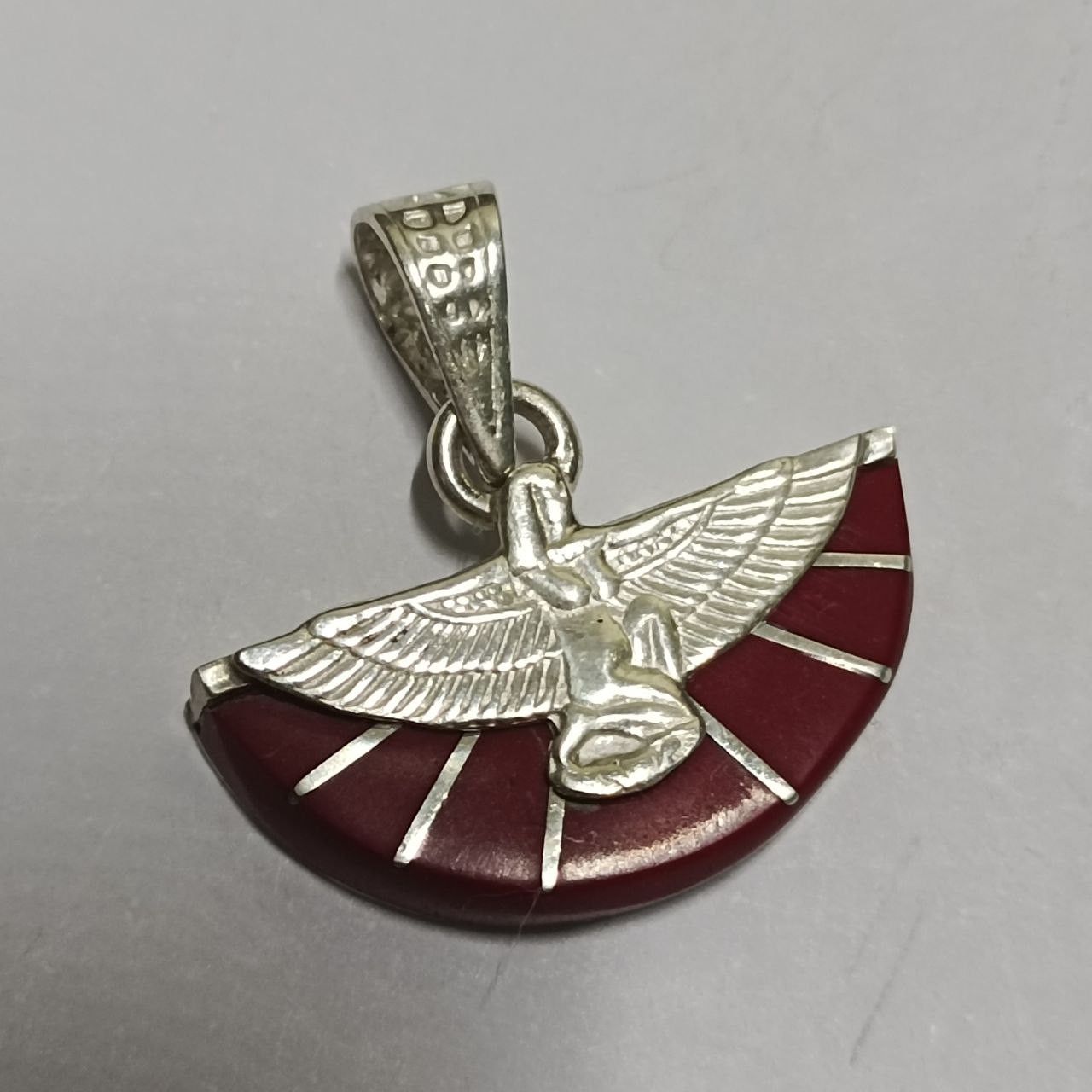 Other Egyptian Isis Pendant – 925 Sterling Silver with Red Stone Size ONE SIZE - 1 Thumbnail