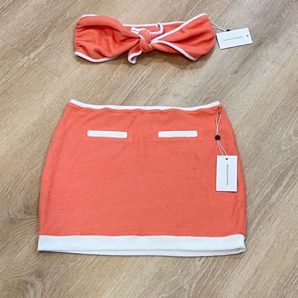 Soul Revolver Lovers + Friends Kalitta Top and Mini Skirt Outfit Terrycloth Set Women’s Medium Size M / US 6-8 / IT 42-44 - 4 Thumbnail