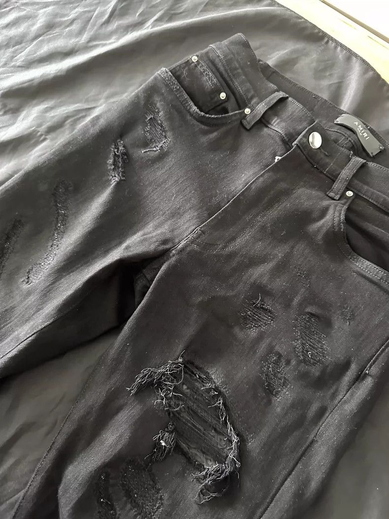 Amiri Amiri 16AW MX1 Snakeskin Patch Skinny Jeans 2502-Nextarrow Size US 29 - 4 Thumbnail