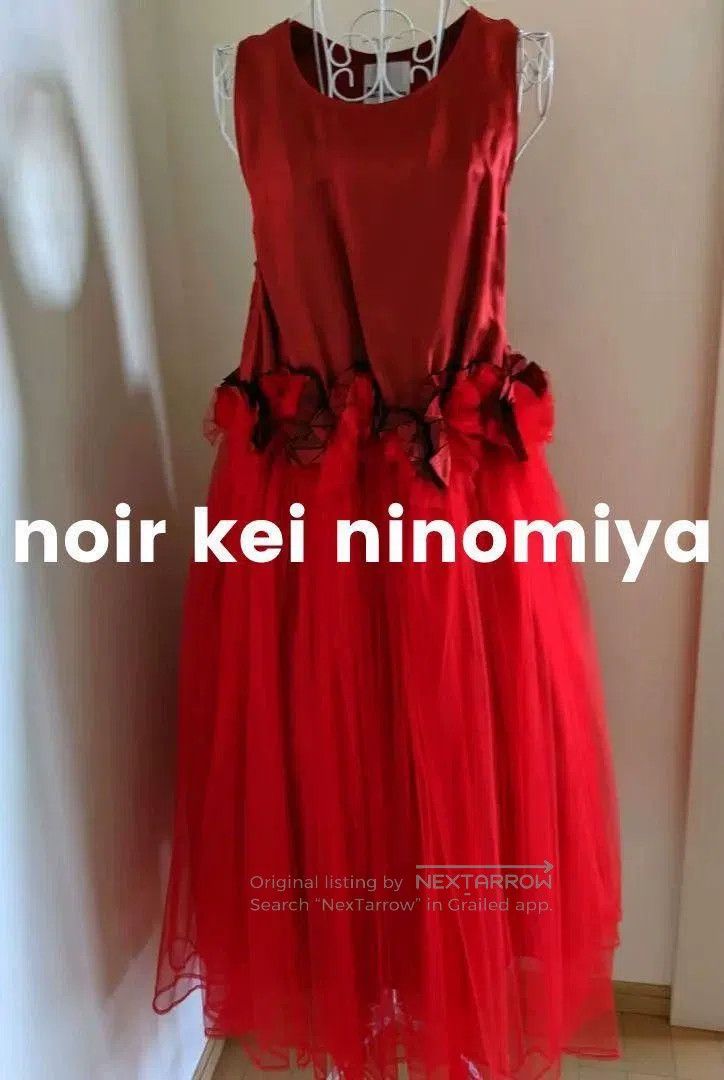 Comme des Garcons Comme Des Garcons Red vintage lace tulle dress Size S / US 4 / IT 40 - 1 Thumbnail