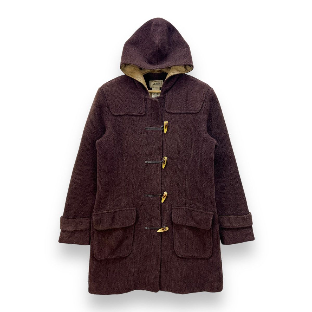 L.L. Bean 🔥 vtg L.L BEAN HERRINGBONE DUFFLE COAT - S Size S / US 4 / IT 40 - 1 Thumbnail