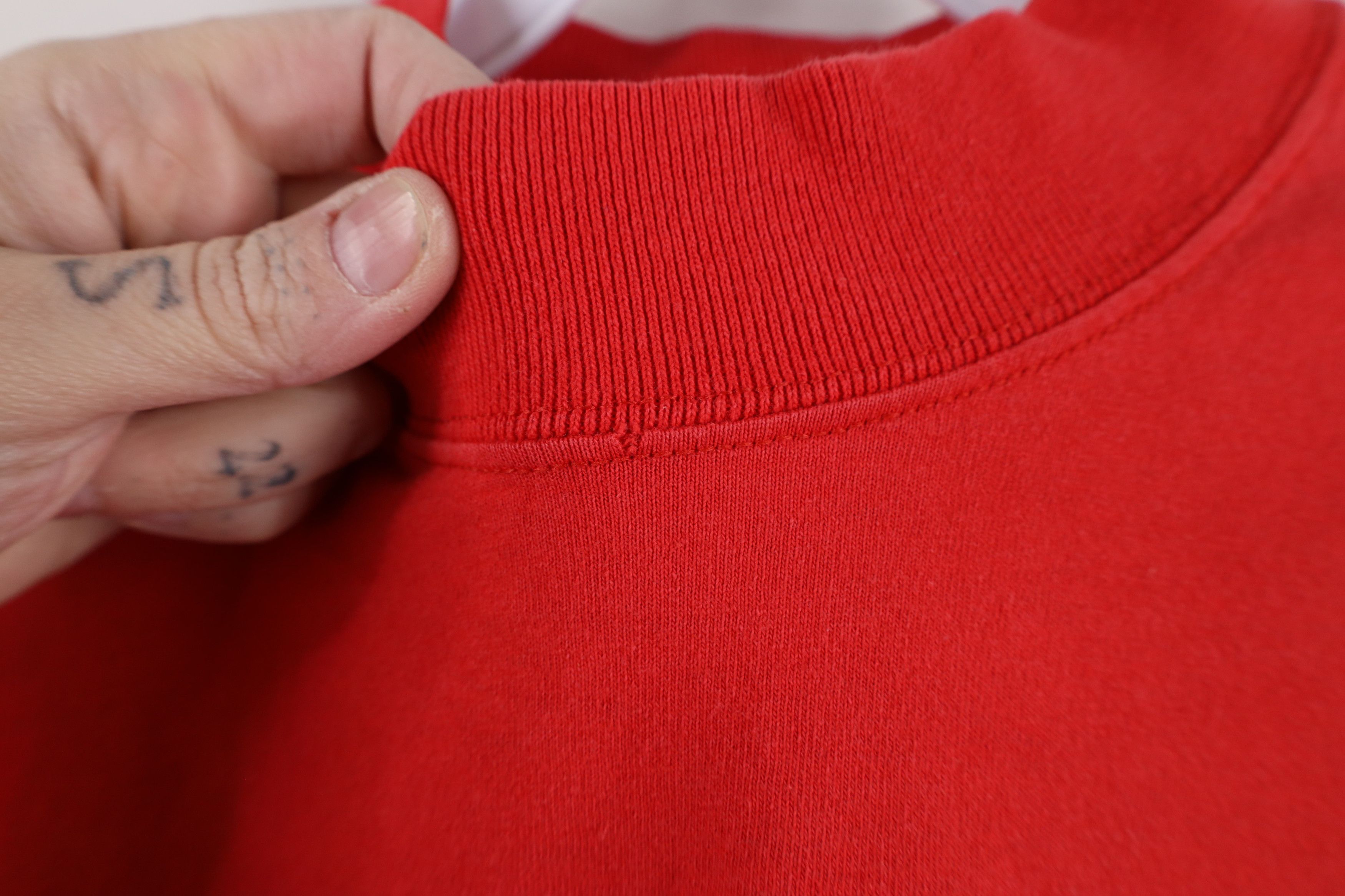 Vintage Vintage 90s Streetwear Mock Neck Long Sleeve T-Shirt Red Size US S / EU 44-46 / 1 - 4 Thumbnail