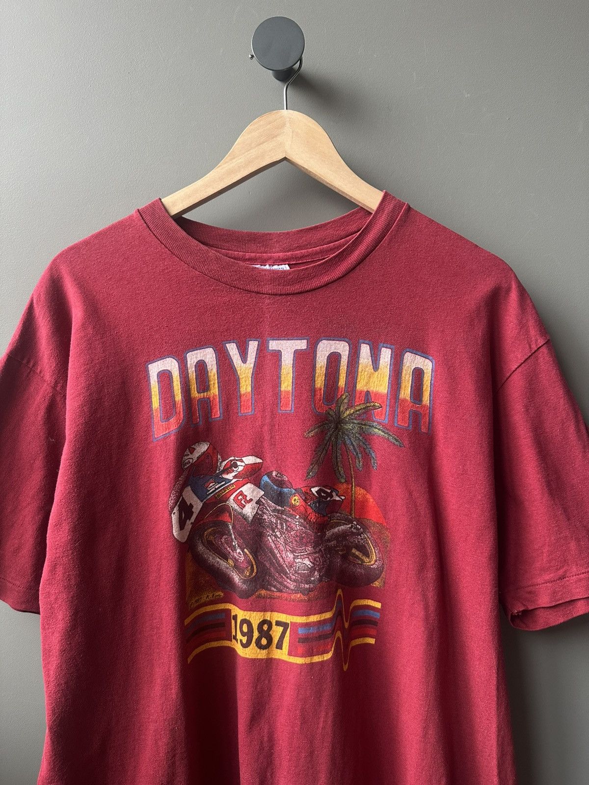 Hanes Vintage 80s Daytona Beach Bike Week Florida Graphic Tee Size US XL / EU 56 / 4 - 2 Thumbnail