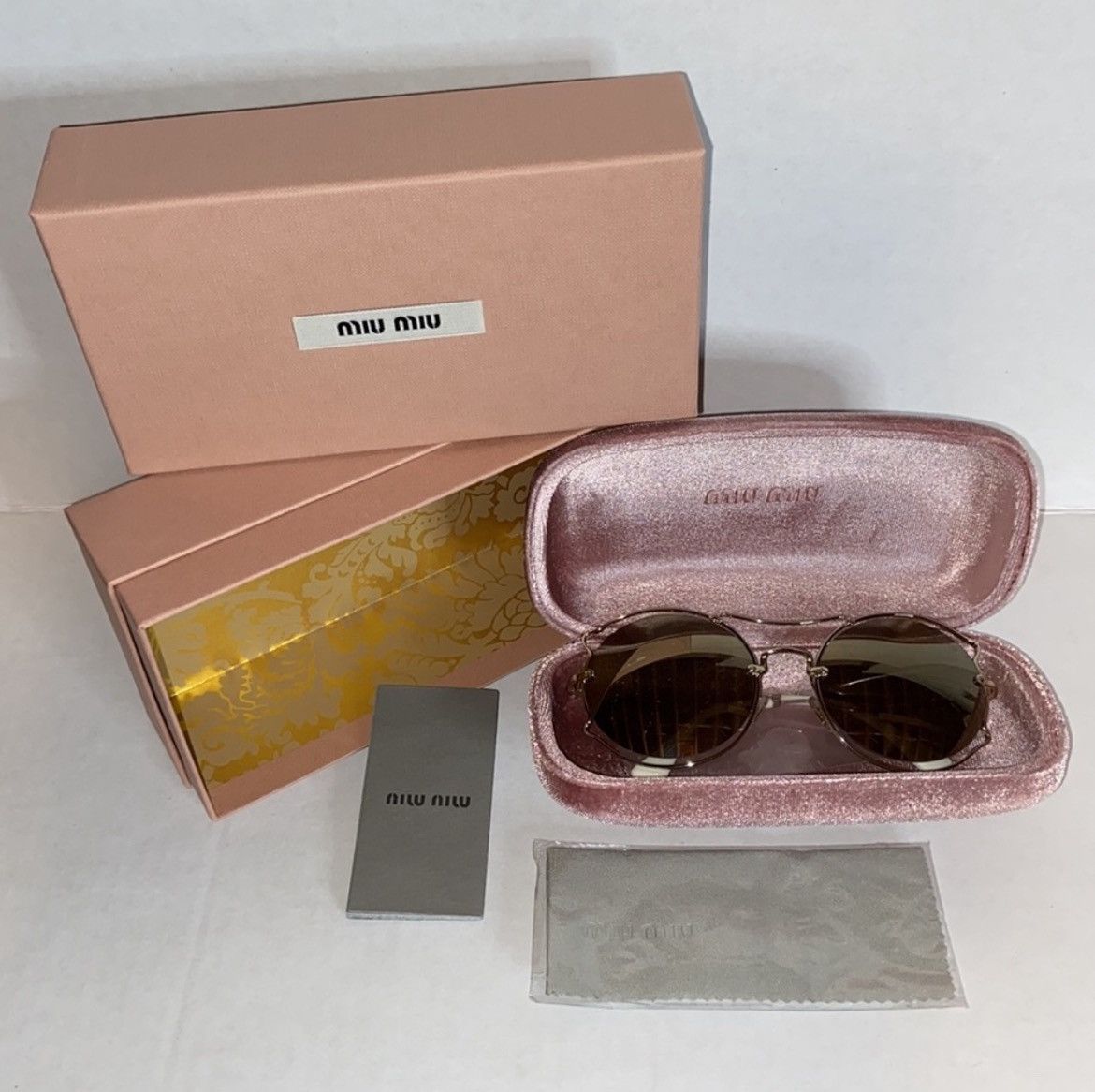 Miu Miu NIB MIU MIU MU 50SS Round Wire Rim Designer Sunglasses Size ONE SIZE - 2 Thumbnail