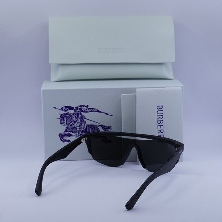 Burberry Burberry BE4460U 3464/87 Sunglasses Black Shield Frame Size ONE SIZE - 11 Thumbnail