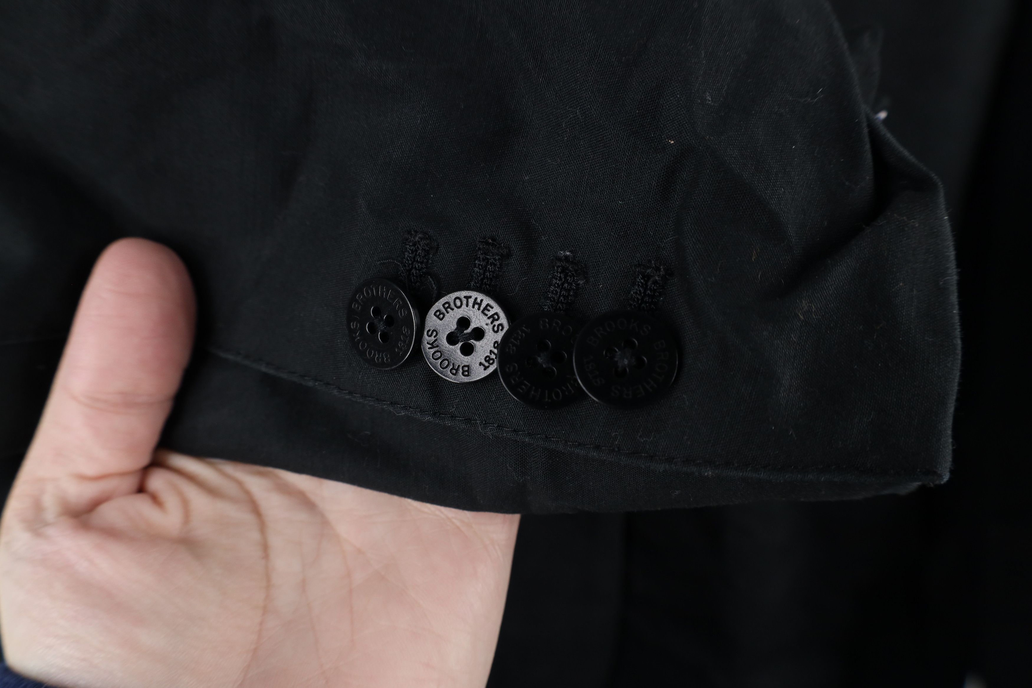 Brooks Brothers × Vintage Brooks Brothers Lined Full Button Trench Coat Jacket Black Size XL / US 12-14 / IT 48-50 - 6 Thumbnail