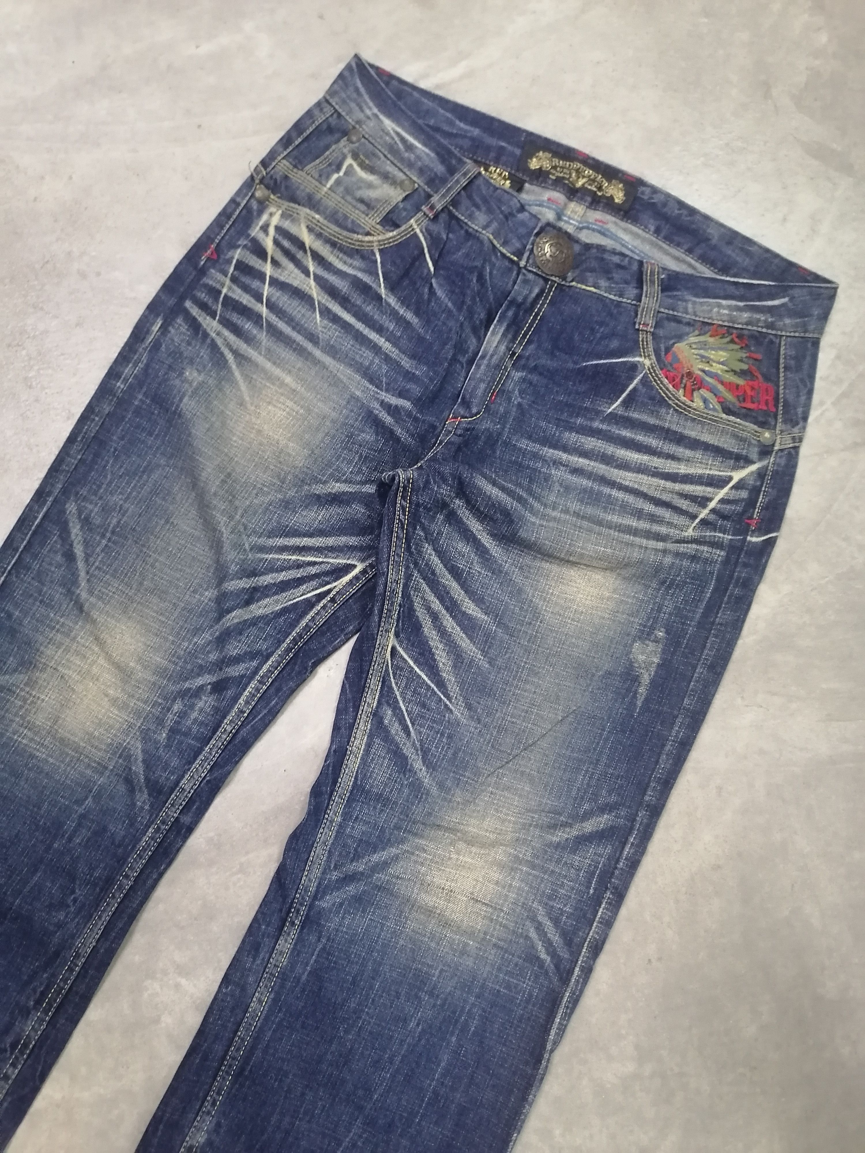 Red Pepper Gold Label Claw Mark Distressed Denim Pants