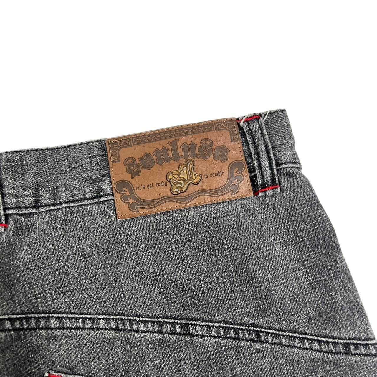 Other Vintage Baggy Soul Denim Embroidered Shorts / Jorts Waist 32 Size US 32 / EU 48 - 4 Thumbnail