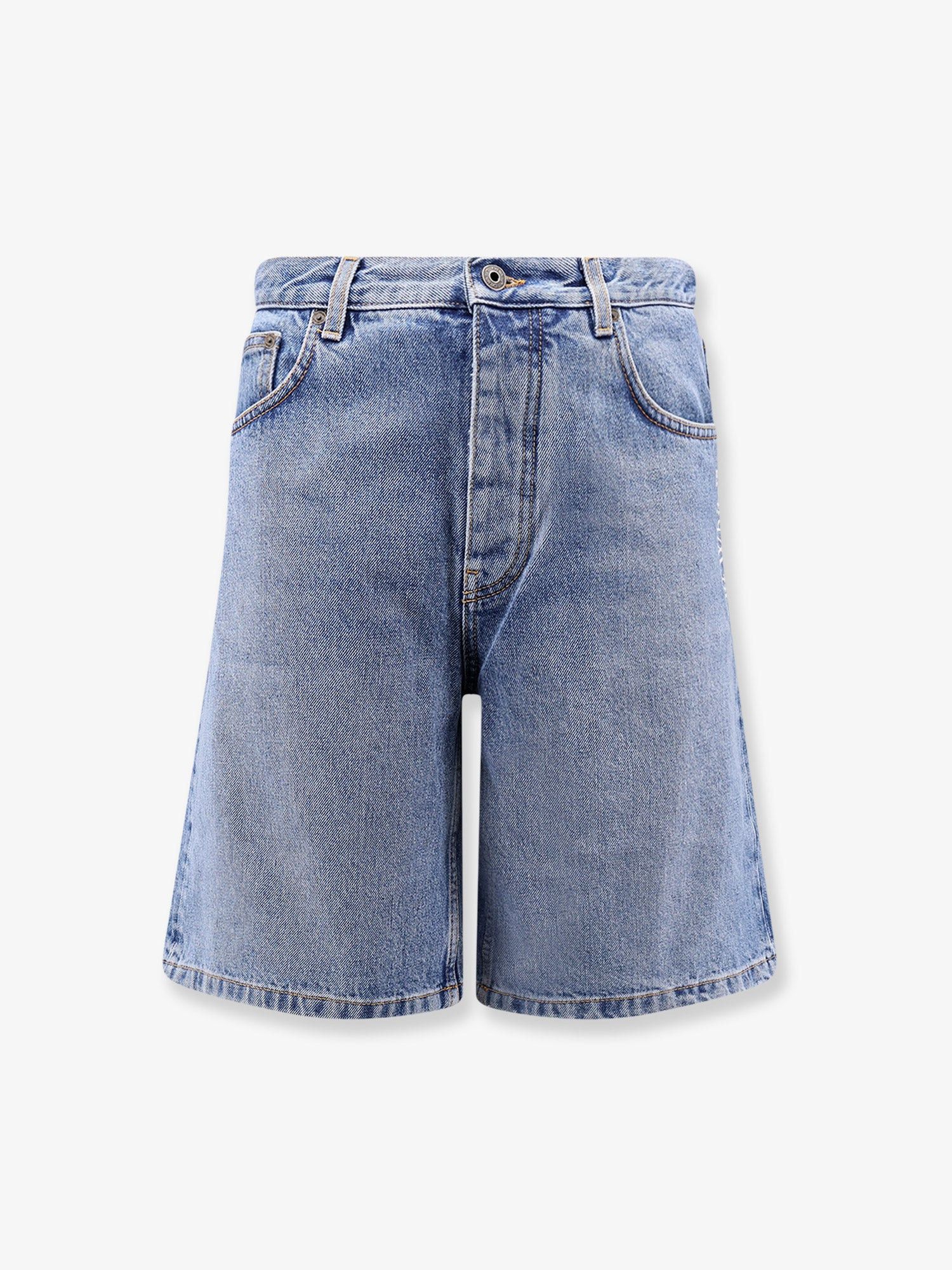 Half Arrow Denim Shorts