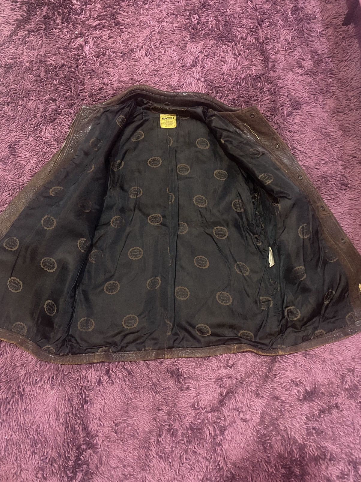 Japanese Brand × Vintage Vintage BA-TSU JAPAN Leather Parka Jacket Size US M / EU 48-50 / 2 - 3 Thumbnail