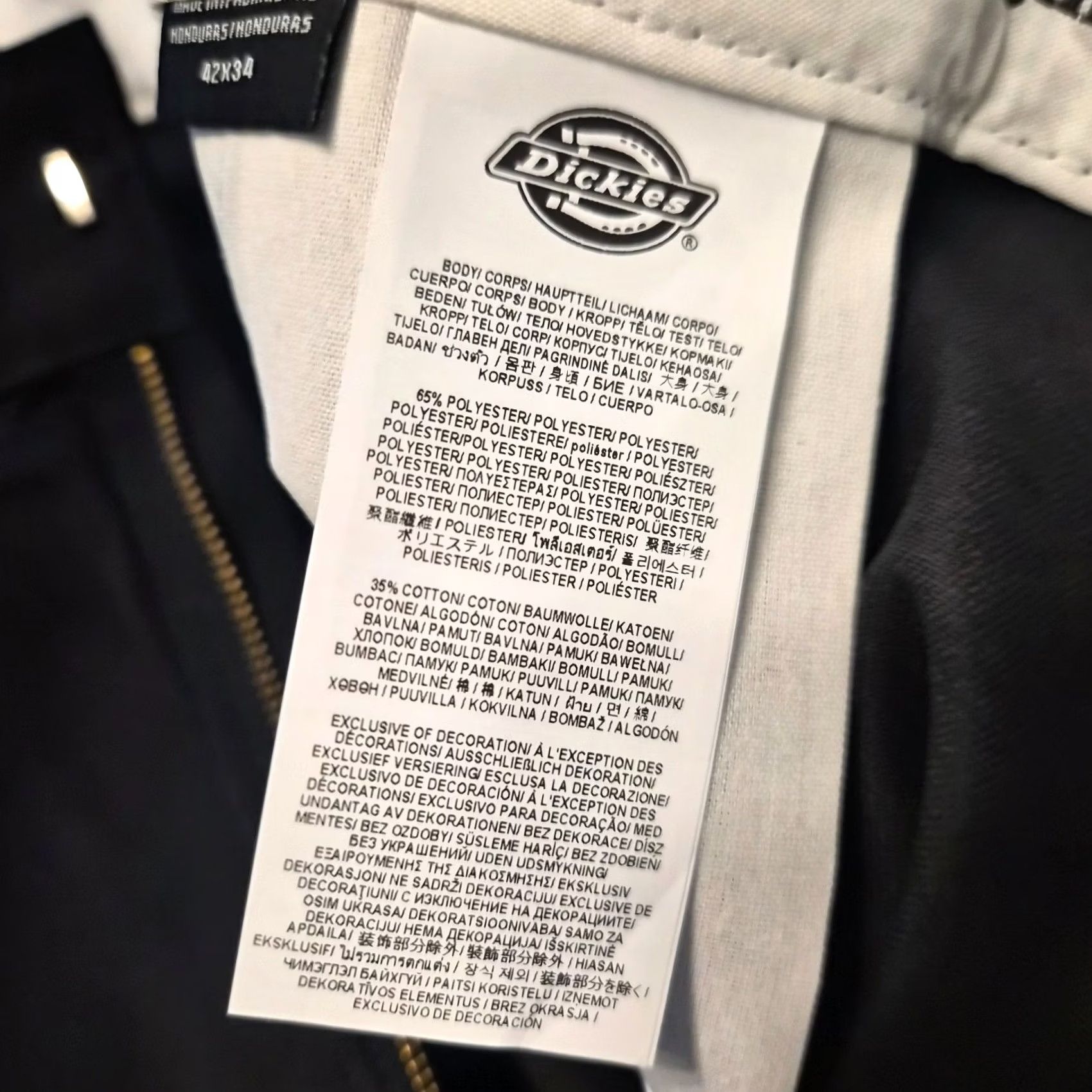Dickies Dickies Original Fit 874 Men's Work Pants 42x34 Black Workwear NWT G073 Dickies 874 Pants Men's Straight Leg Flat Front Zip Closure Size US 42 / EU 58 - 6 Thumbnail