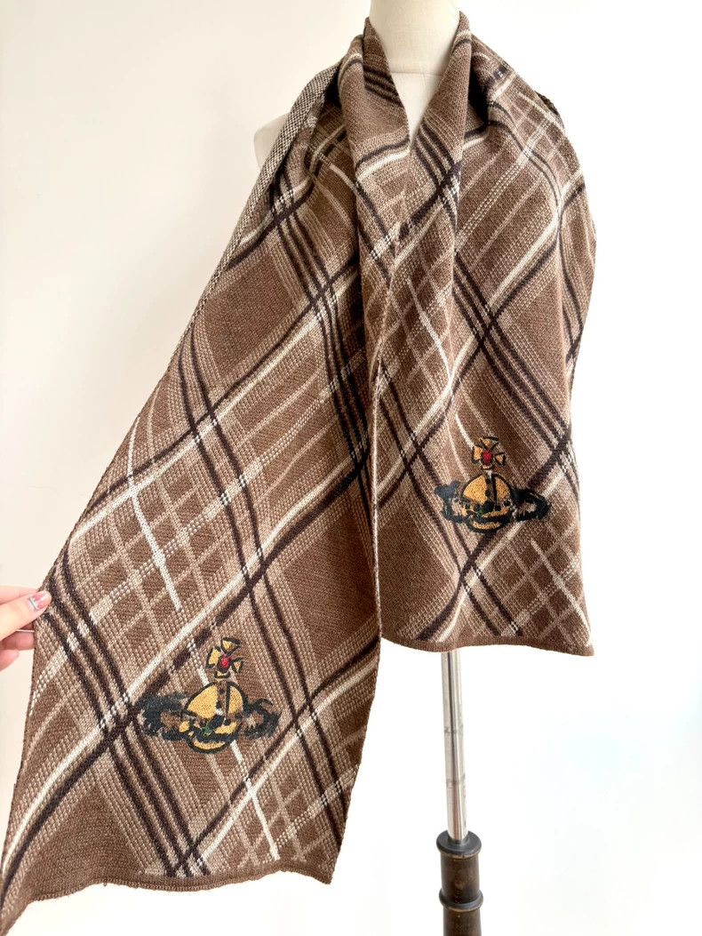 Vivienne Westwood Vivienne Westwood Colorful beige checkered earth star scar Size ONE SIZE - 4 Thumbnail