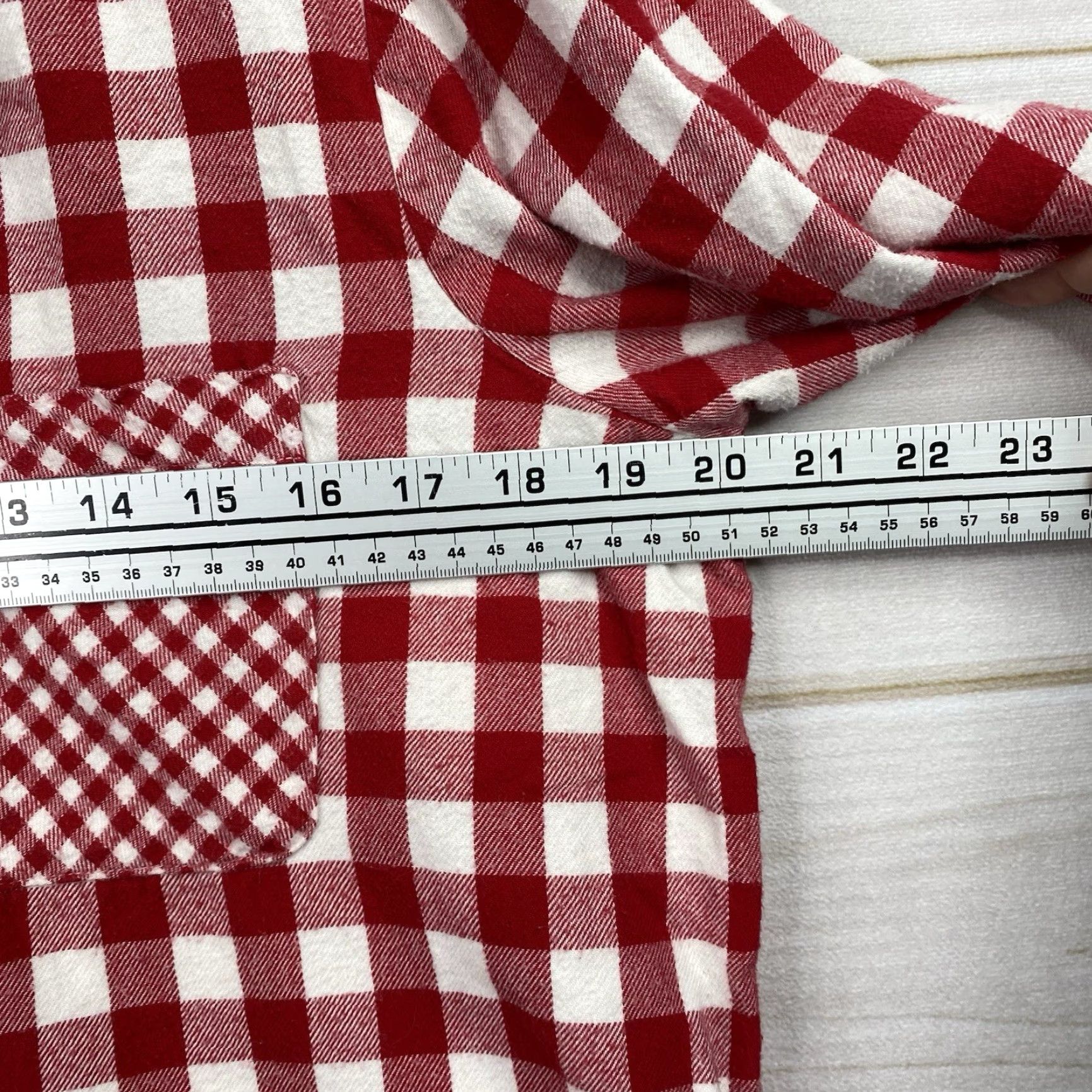 Lands' End Lands' End Nightgown Womens M Plaid Flannel Button Up Long Sleeve 100% Cotton Red Sleepwear Shirt Womens M Size M / US 6-8 / IT 42-44 - 4 Thumbnail