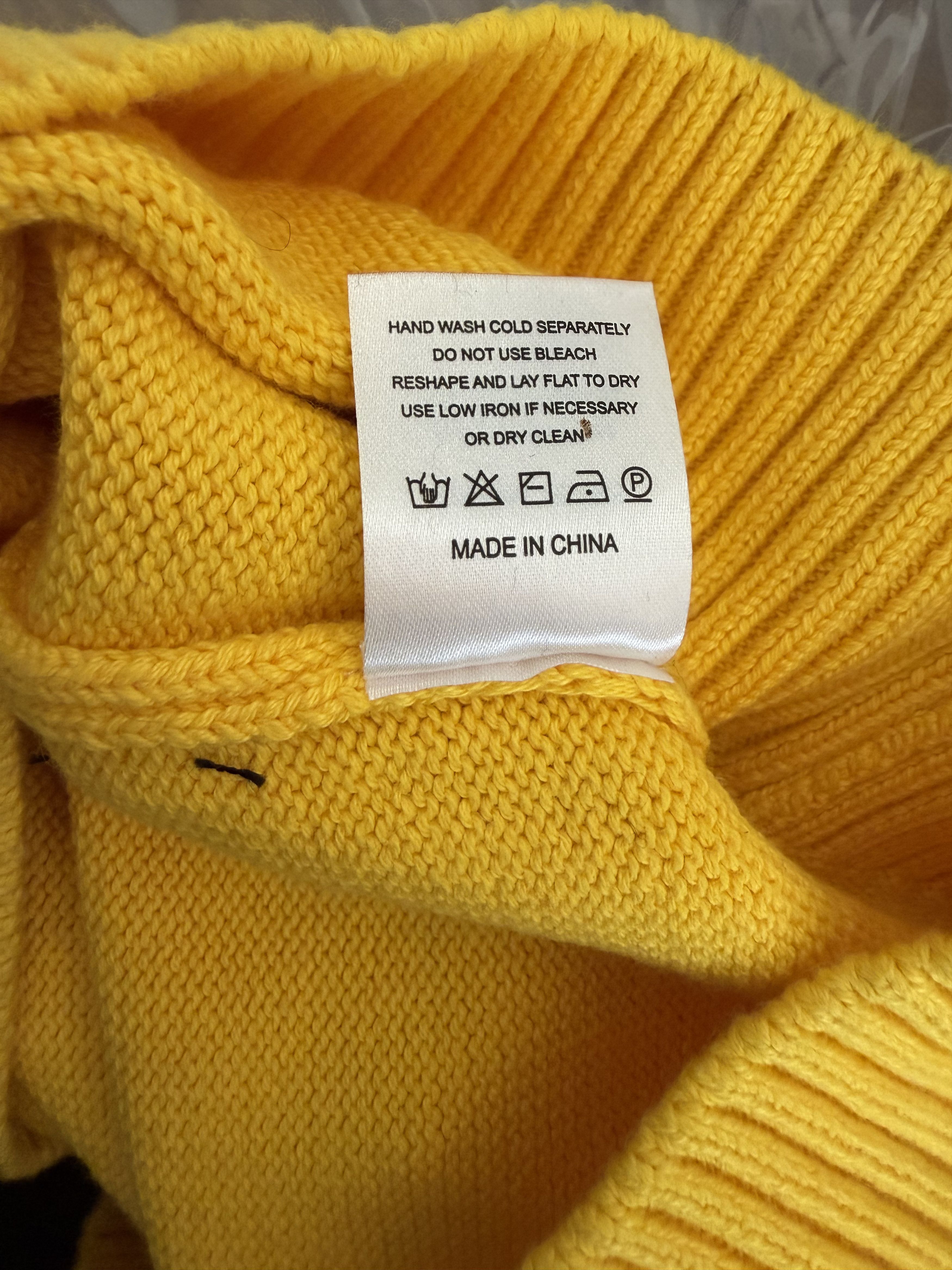 DENIM TEARS RARE Denim Tears Tyson Beckford Yellow Knit Sweater XL (NEW) Size US XL / EU 56 / 4 - 8 Thumbnail