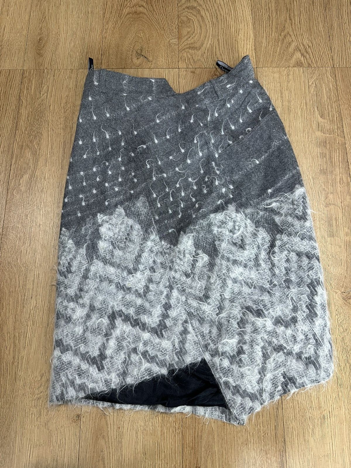 Christian Dior Monsieur × Dior Christian Dior Mohair and Wool Asymmetrical Skirt, 2000s Size 27" / US 4 / IT 40 - 2 Thumbnail