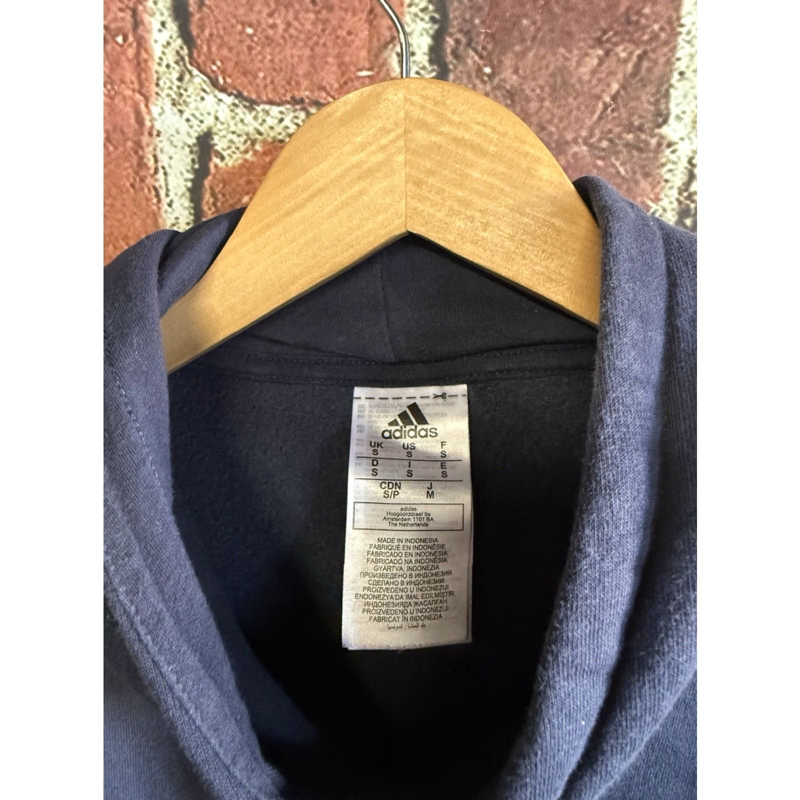 Adidas Adidas Mens Small Blue Pullover Hooded Sweatshirt Size US S / EU 44-46 / 1 - 3 Thumbnail
