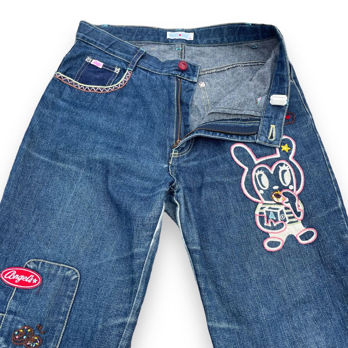 Angel Blue × Hysteric Glamour × Japanese Brand ANGEL BLUE CORDUROY POCKET PATCHWORK DENIM PANTS Size 28" / US 6 / IT 42 - 11 Thumbnail