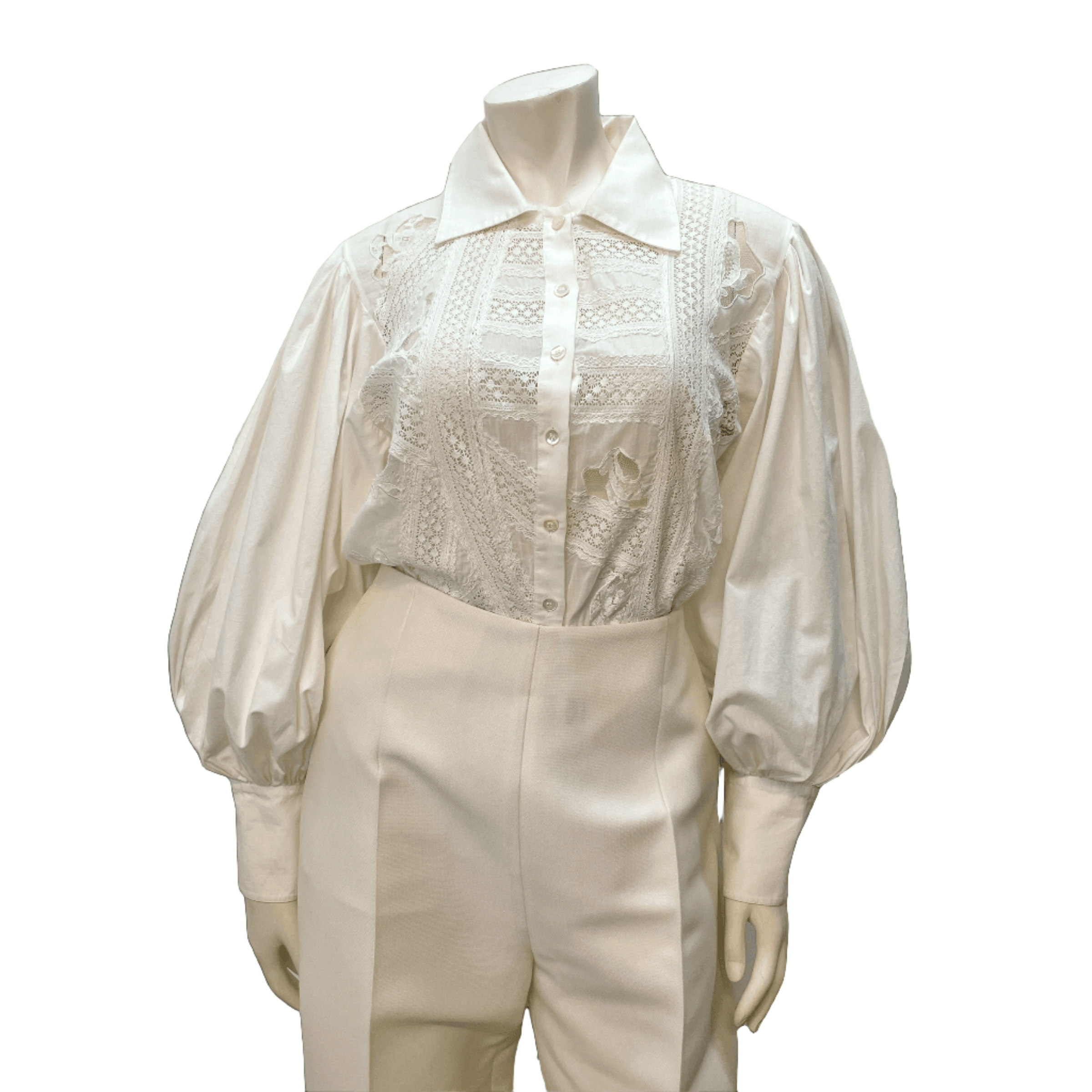 Oscar De La Renta Gorgeous Oscar De La Renta Spring '10 Vintage Designer Lace Blouse Size M Size M / US 6-8 / IT 42-44 - 1 Thumbnail