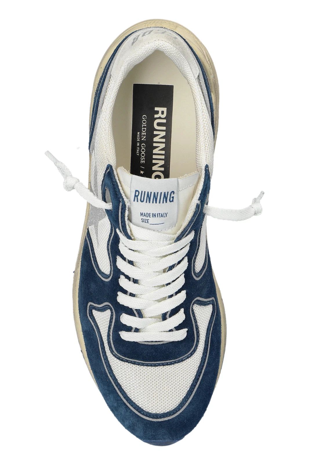 GOLDEN GOOSE Running Sole Women's Wht/Blu Sneakers New