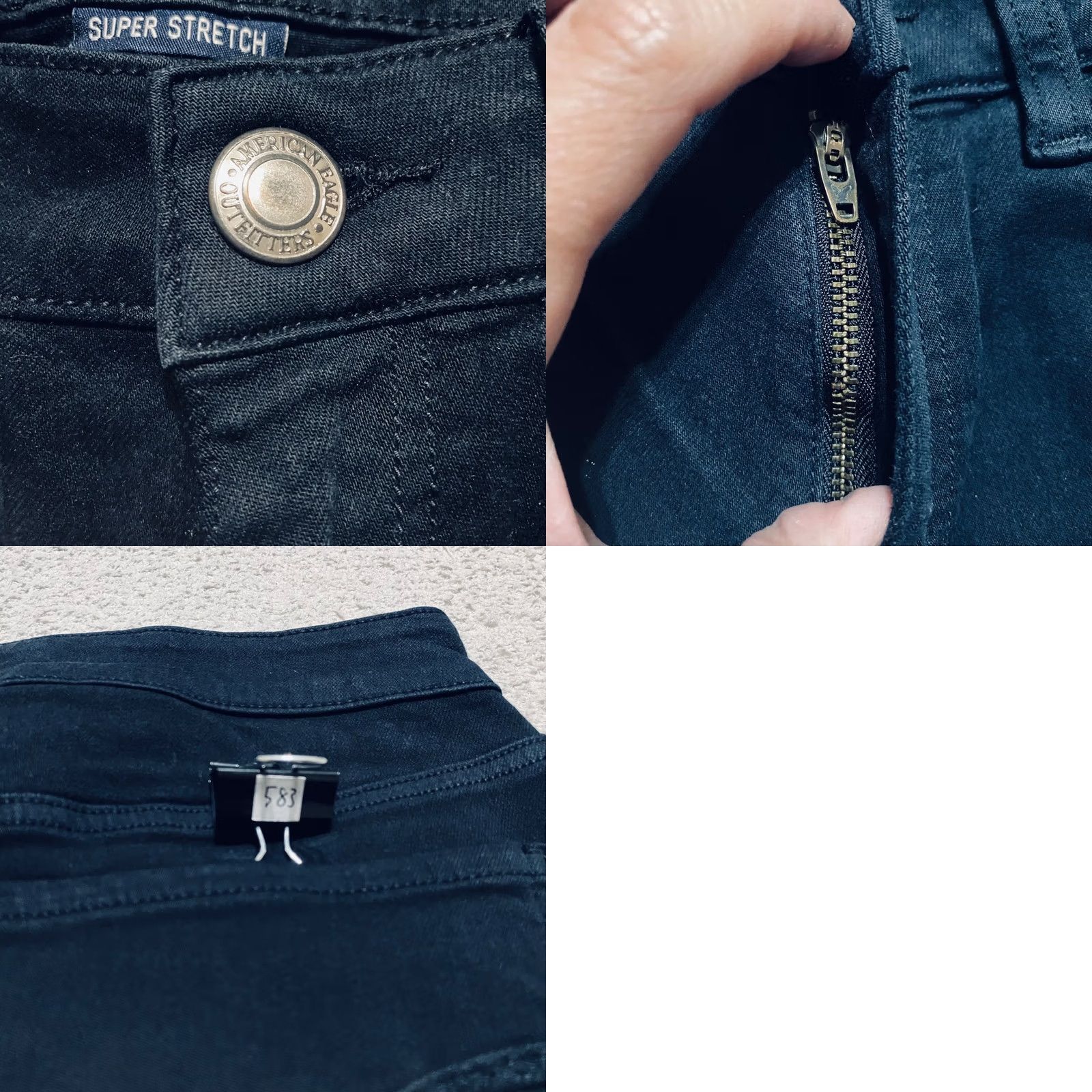 American Eagle Outfitters American Eagle Outfitters Shorts Bermuda Womens 6 Black Denim 5 in Inseam Stretch 5-Pocket Logo Cqb Regular Summer Size 28" / US 6 / IT 42 - 8 Thumbnail