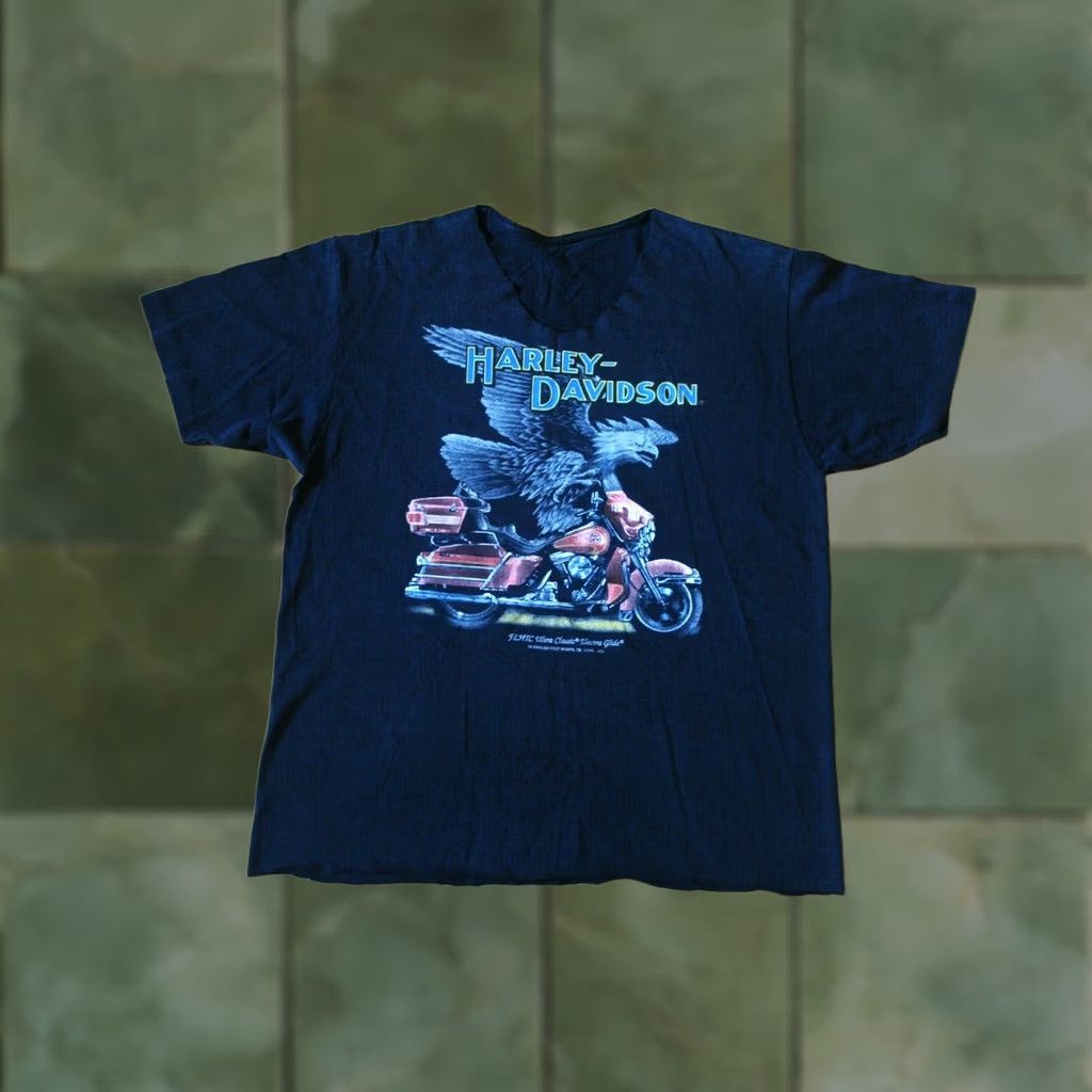 Harley Davidson VINTAGE Harley-Davidson T-shirt Adult L Mens 1991 Eagle FT Worth TX 3D Emblem RARE Size US L / EU 52-54 / 3 - 1 Thumbnail