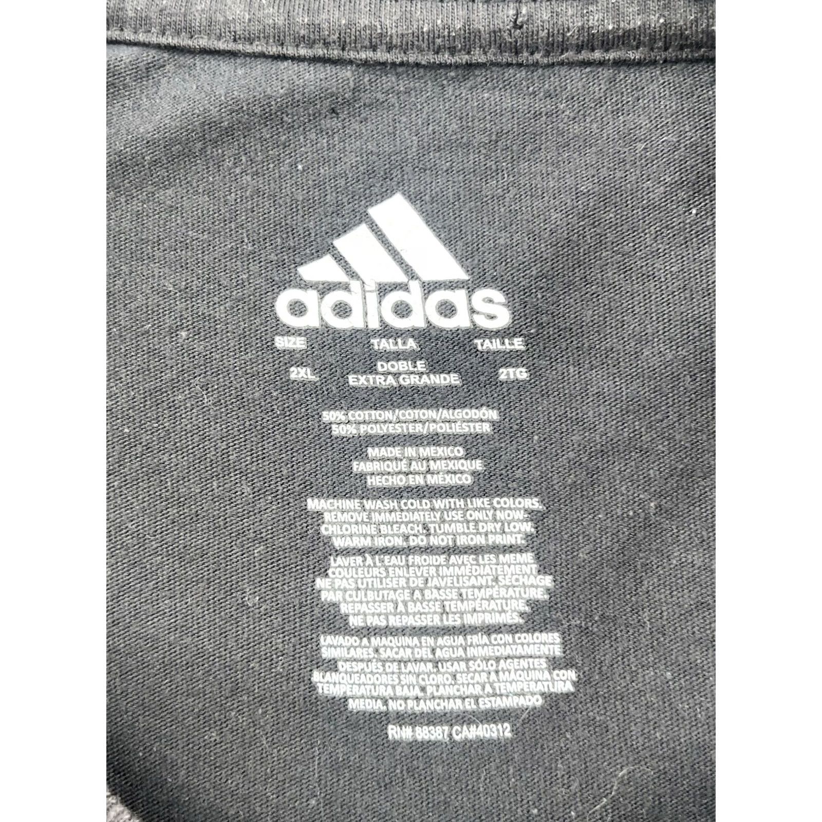 Adidas adidas Basketball Red Black White Men's Graphic T-Shirt 2XL Crew Neck Short Sleeve Logo Sports 2020s Mens Size US XXL / EU 58 / 5 - 5 Thumbnail
