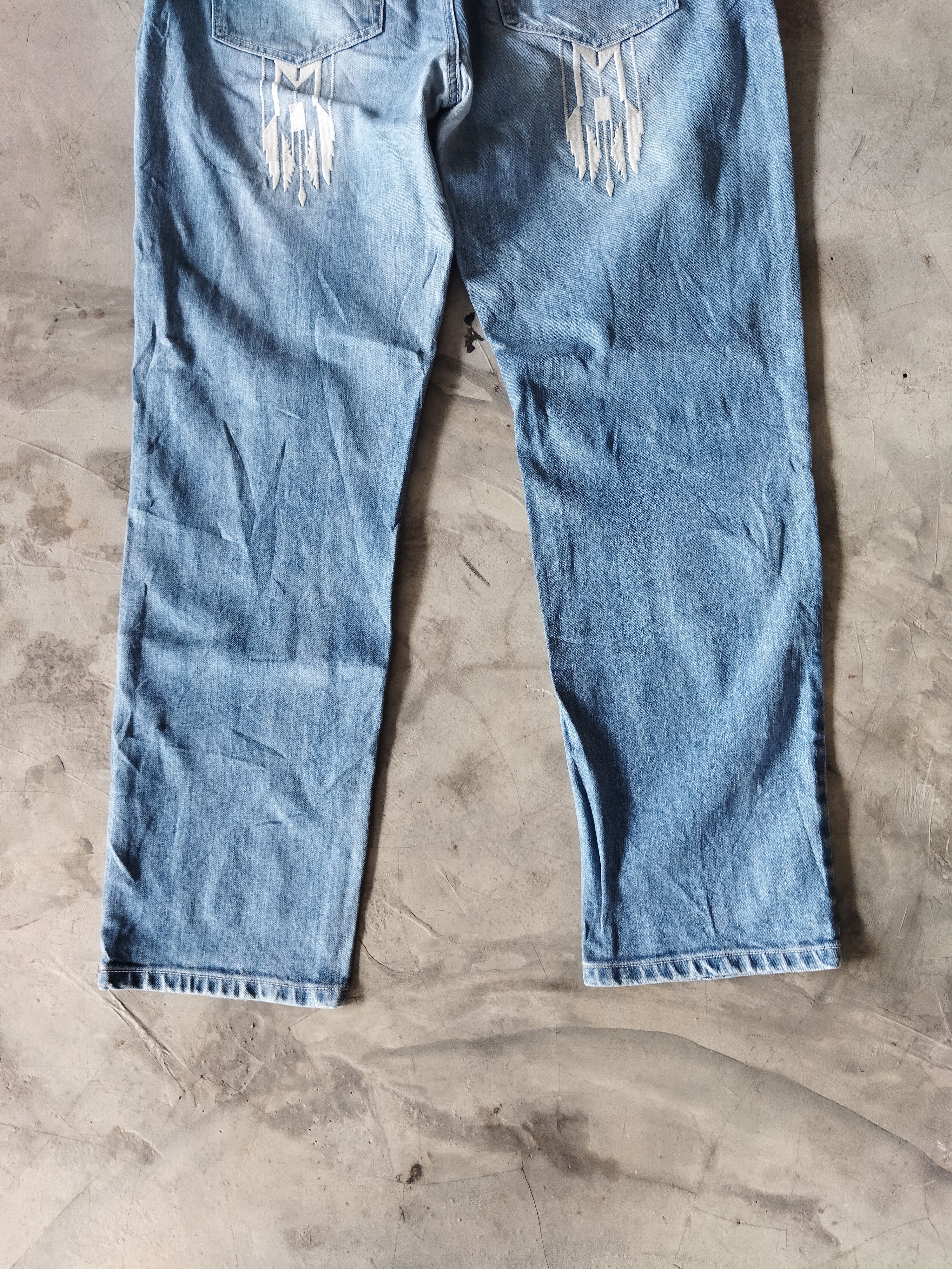 Vintage VINTAGE INDIAN LIGHT BLUE JEANS PANTS Size US 35 - 9 Thumbnail