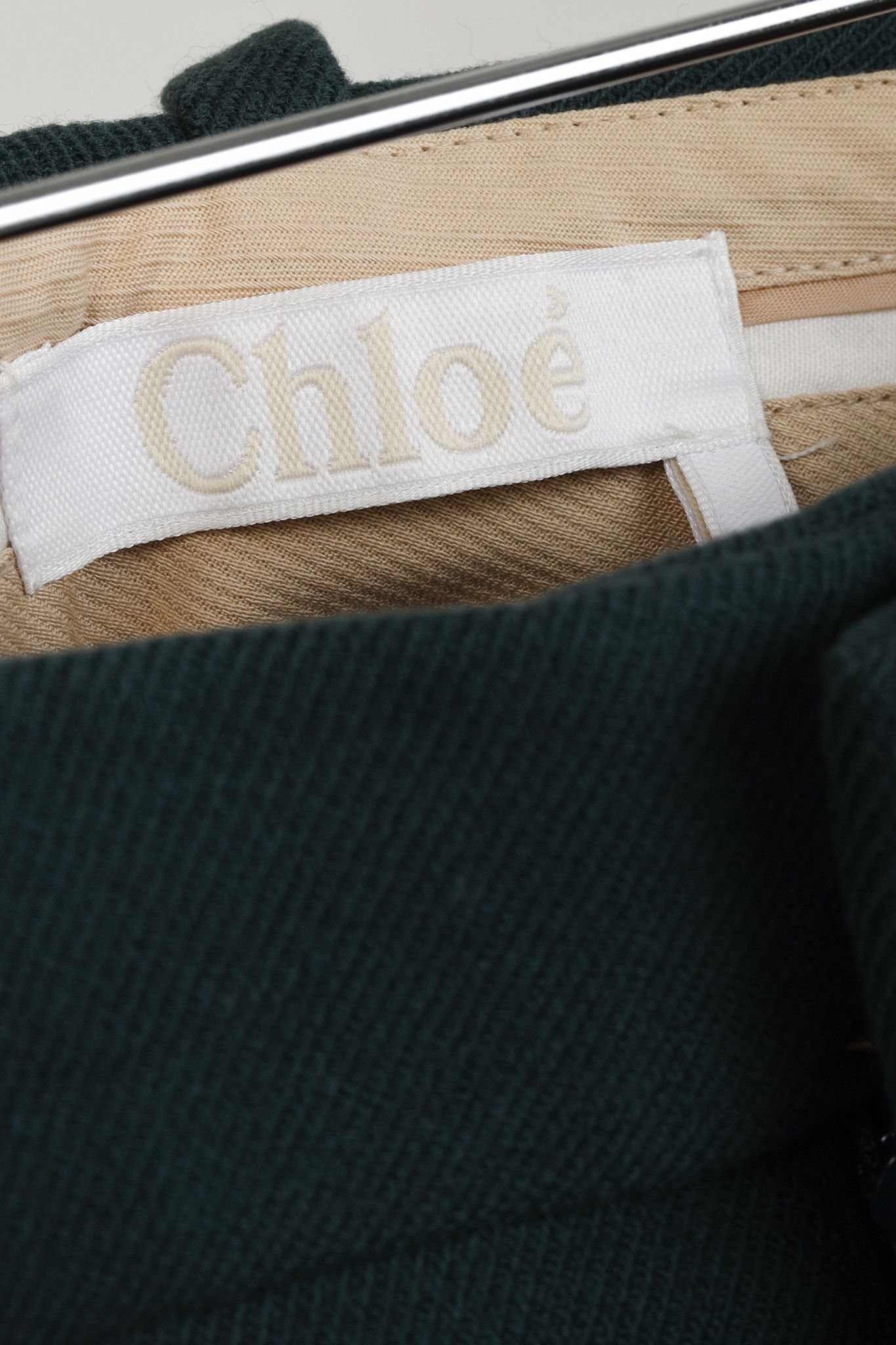 Chloe Chloe Green Wool Trouser Pants Size 30" / US 8 / IT 44 - 4 Thumbnail