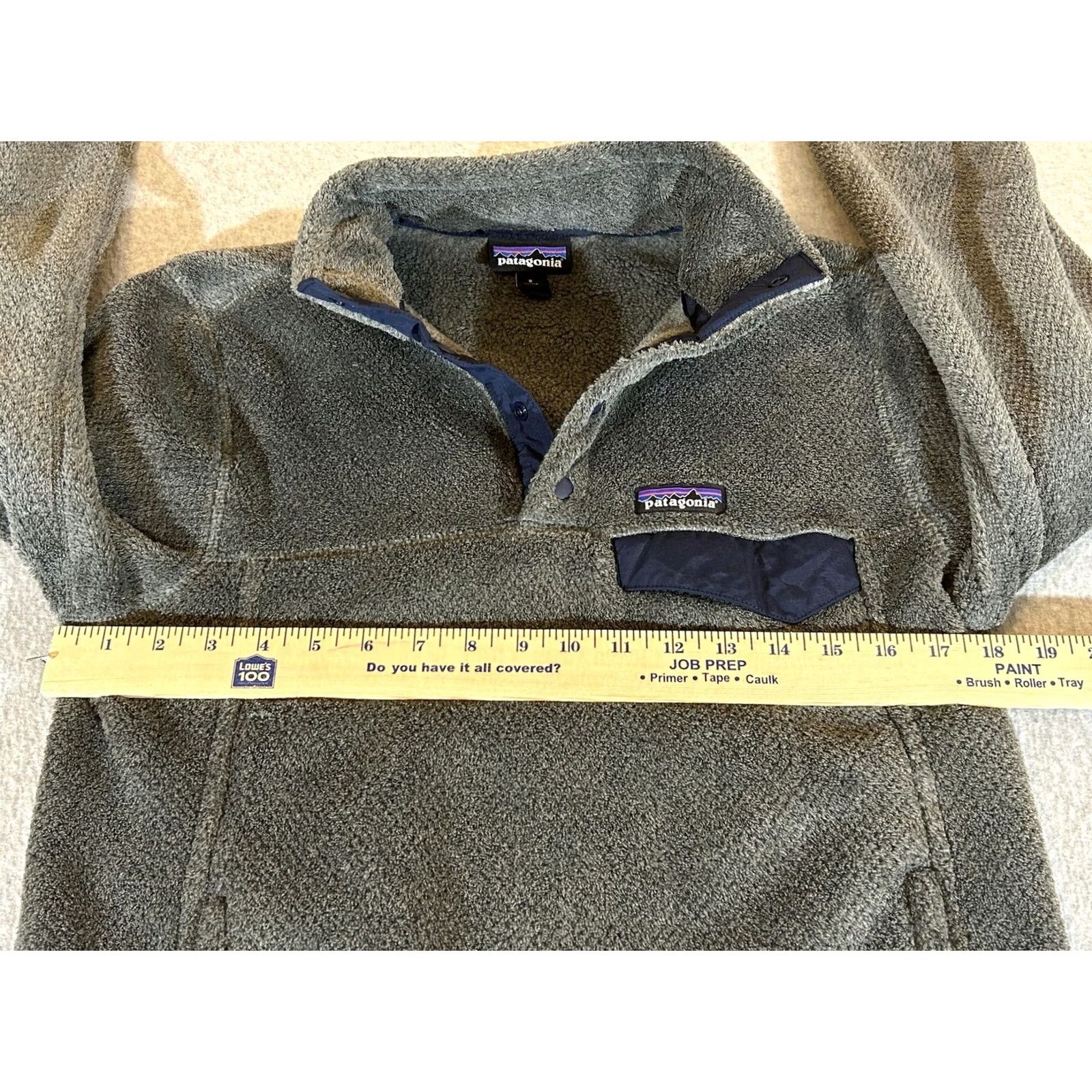 Patagonia Patagonia Jacket Mens Small Re-Tool Snap-T Fleece Pullover Gray High Pile Synchilla Zip Pockets Window 90s? Size US S / EU 44-46 / 1 - 4 Thumbnail