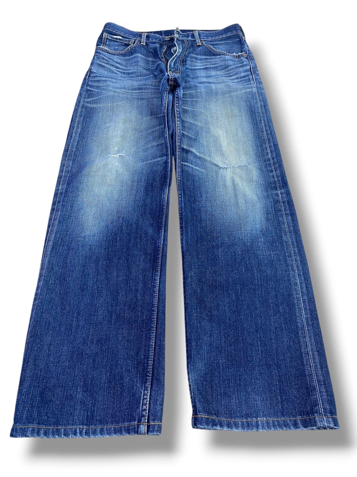 Levi's Levi’s 703 Whiskers Ripped Style Loose Jeans Size US 32 / EU 48 - 1 Thumbnail