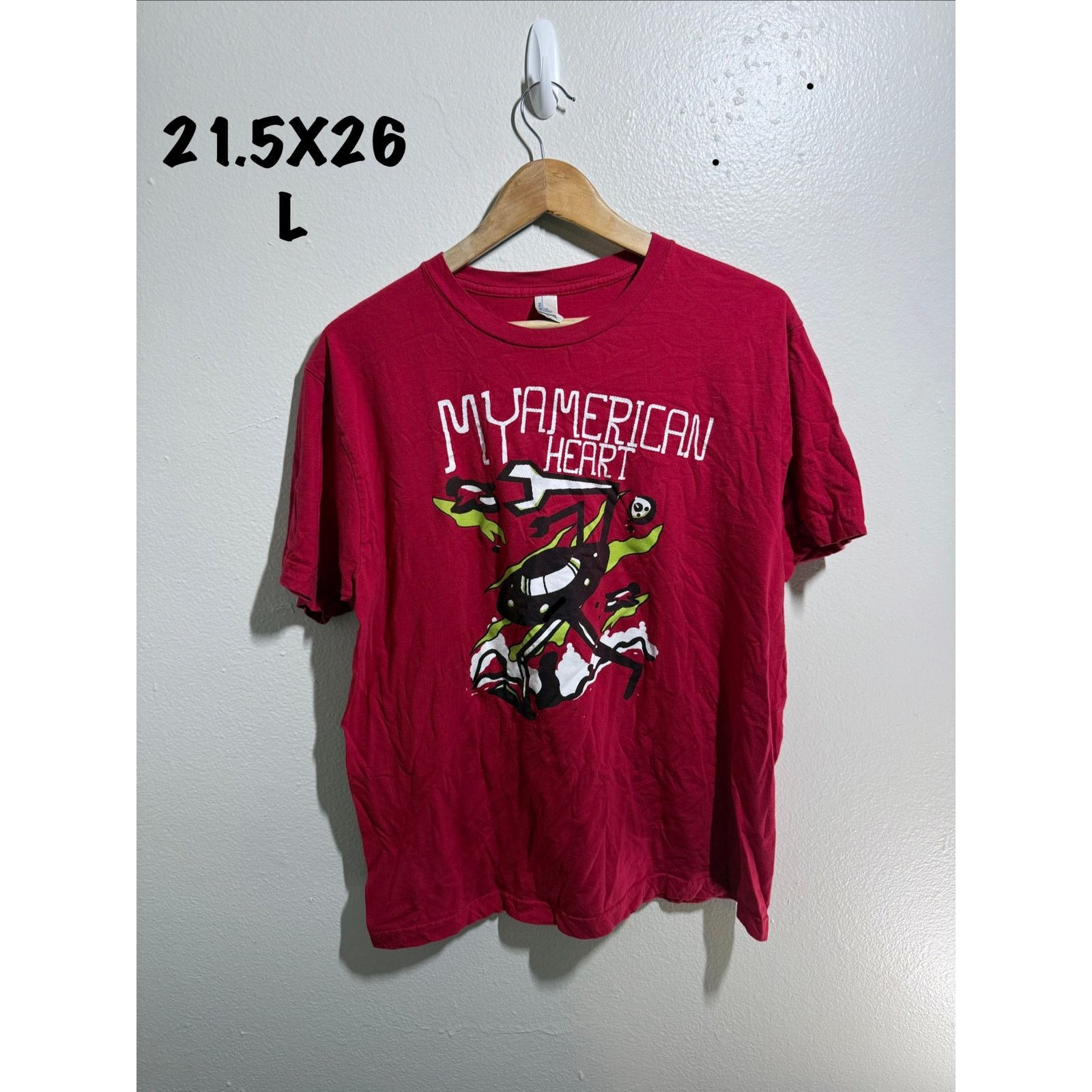 Tultex Large 90s “American heart” tee tultex tag Size US L / EU 52-54 / 3 - 1 Thumbnail