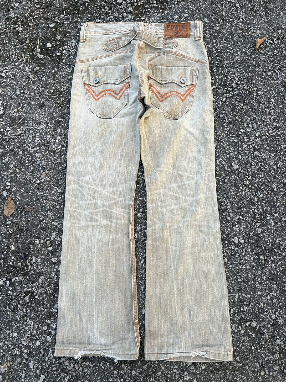 If Six Was Nine × KMRii × Le Grande Bleu (L.G.B.) Flare Edwin Exclusive Vintage Bucke Back Denim Jeans Size US 32 / EU 48 - 7 Thumbnail