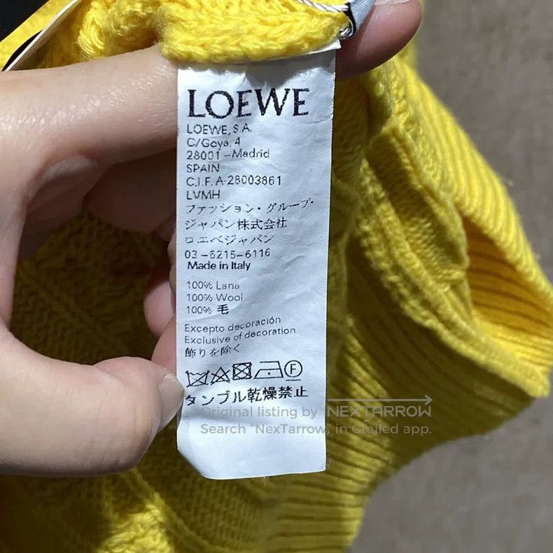 Loewe Loewe Yellow Crewneck Knit Sweater Size S / US 4 / IT 40 - 4 Thumbnail