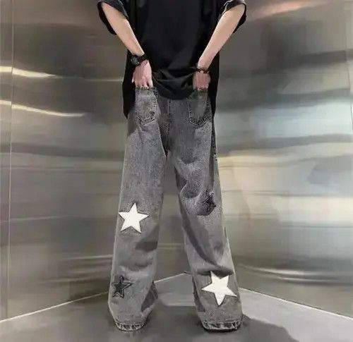 Japanese Brand VIBE Vintage street star embroidered jeans Size US 32 / EU 48 - 2 Thumbnail