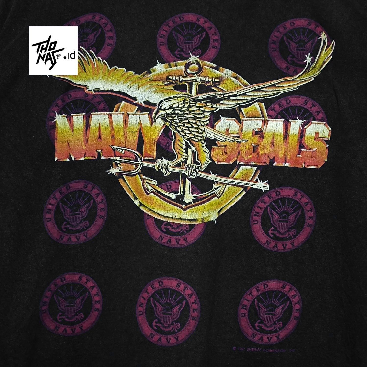 Vintage 90s United States Navy Seals 3d logo Size US L / EU 52-54 / 3 - 1 Thumbnail